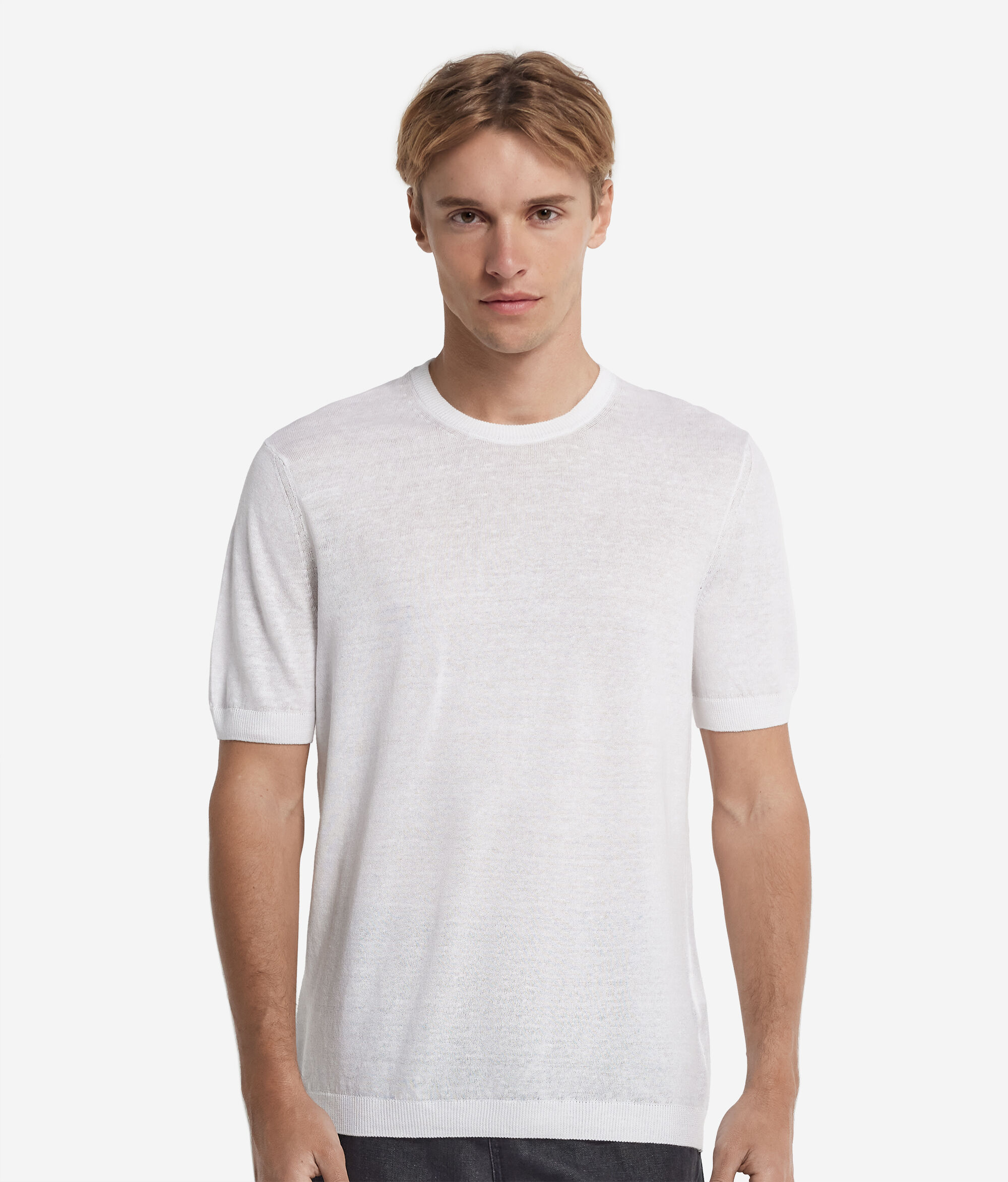 T-shirt από Λινό και Βαμβάκι