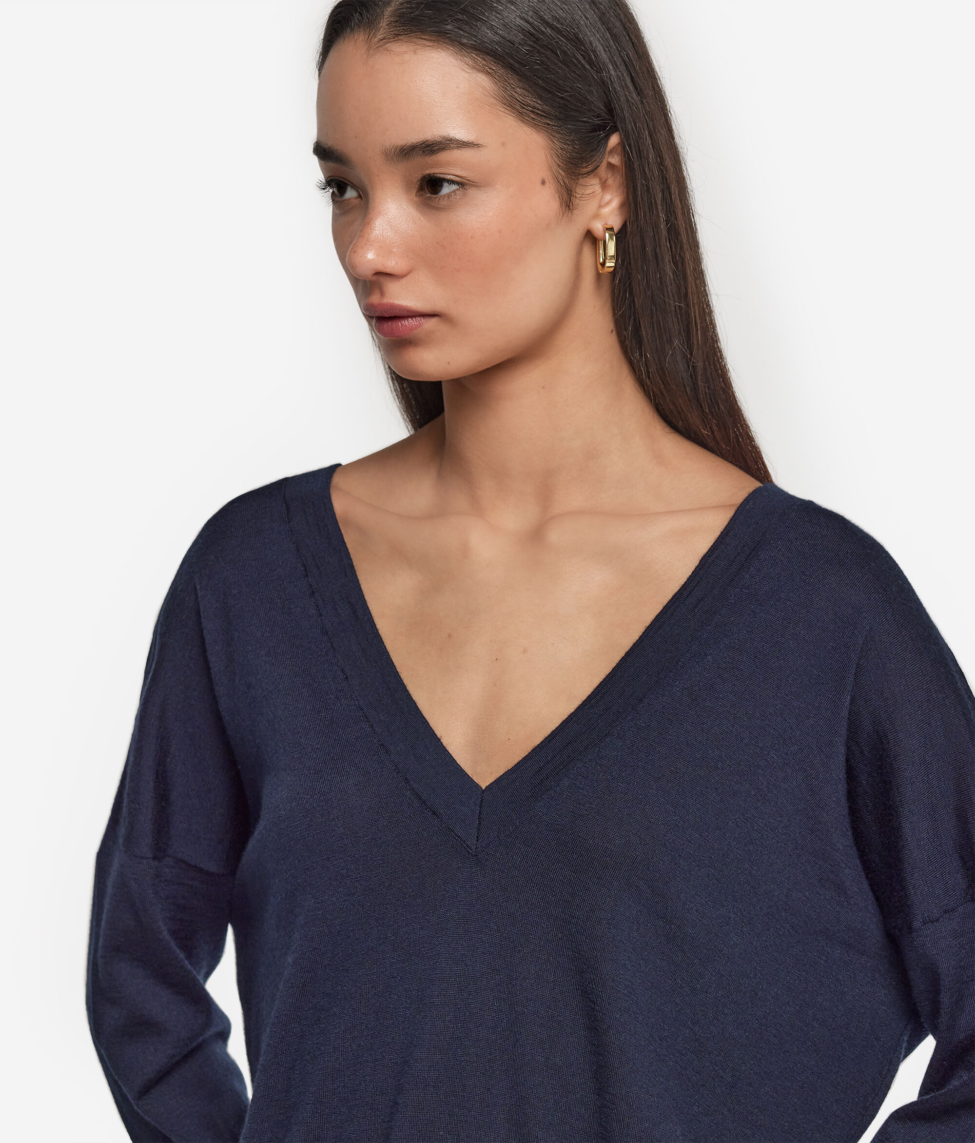Pullover mit doppeltem V-Ausschnitt aus Kaschmir Ultrafine