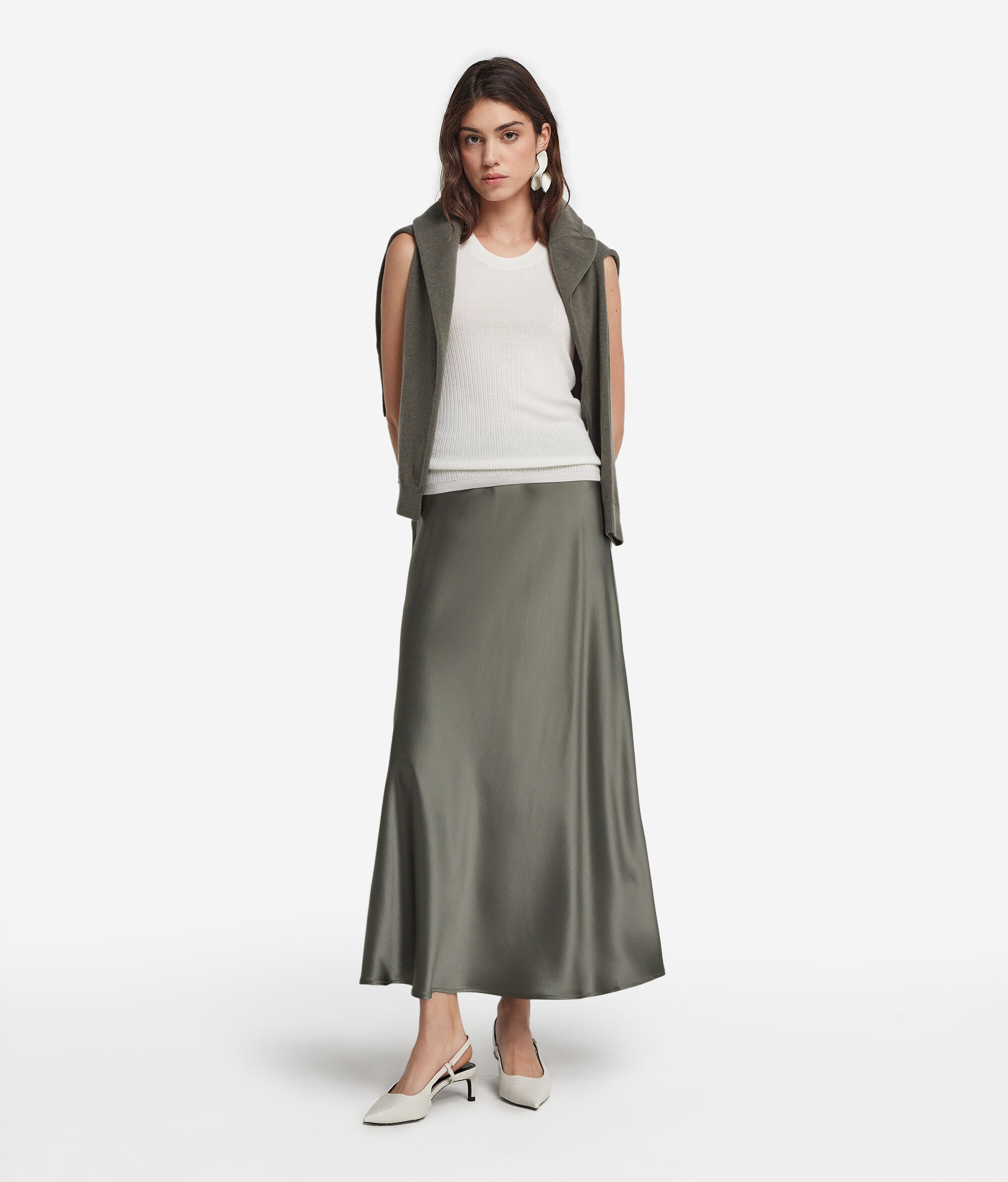 Silk Satin Skirt