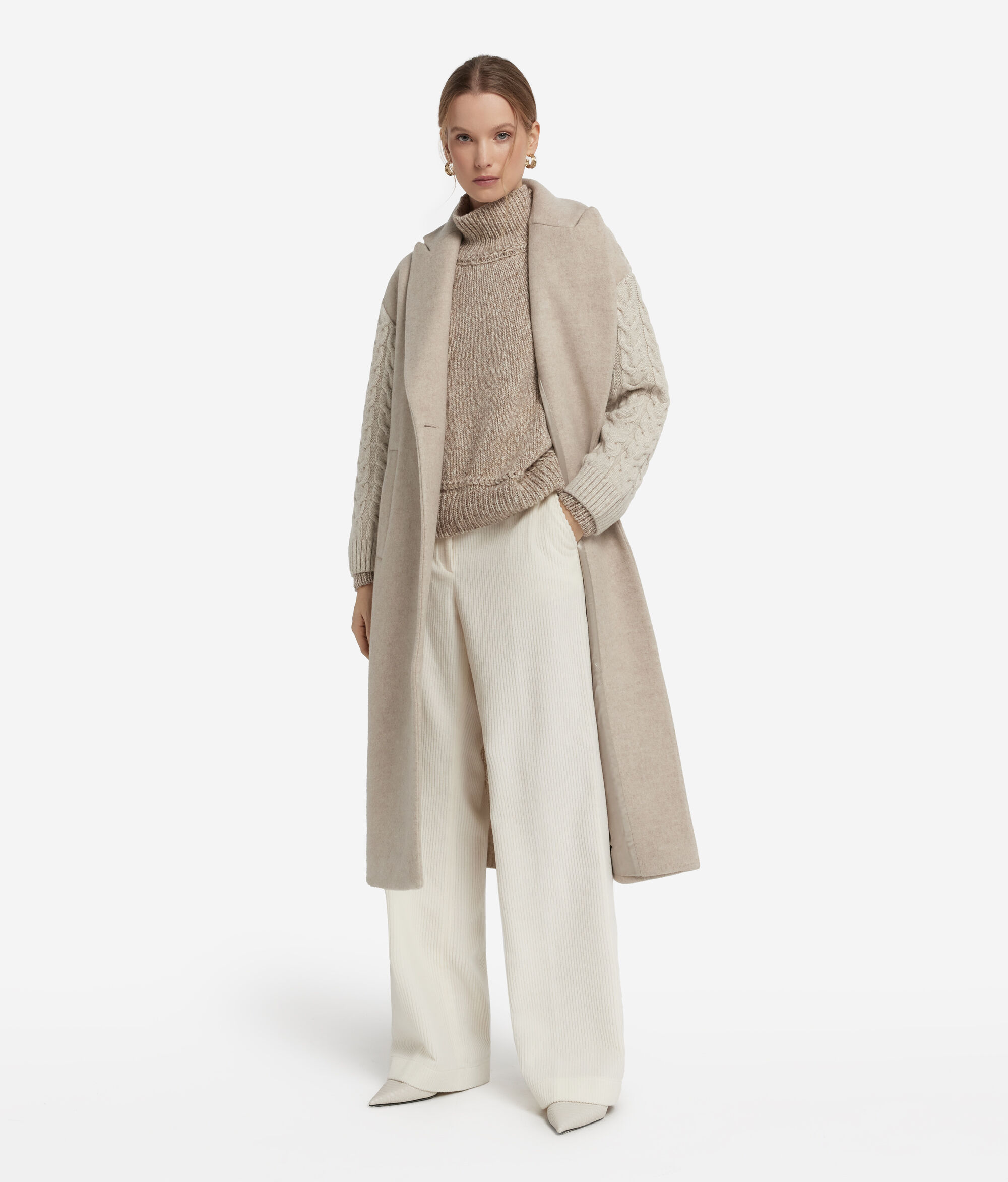 Abrigo con ochos de cashmere