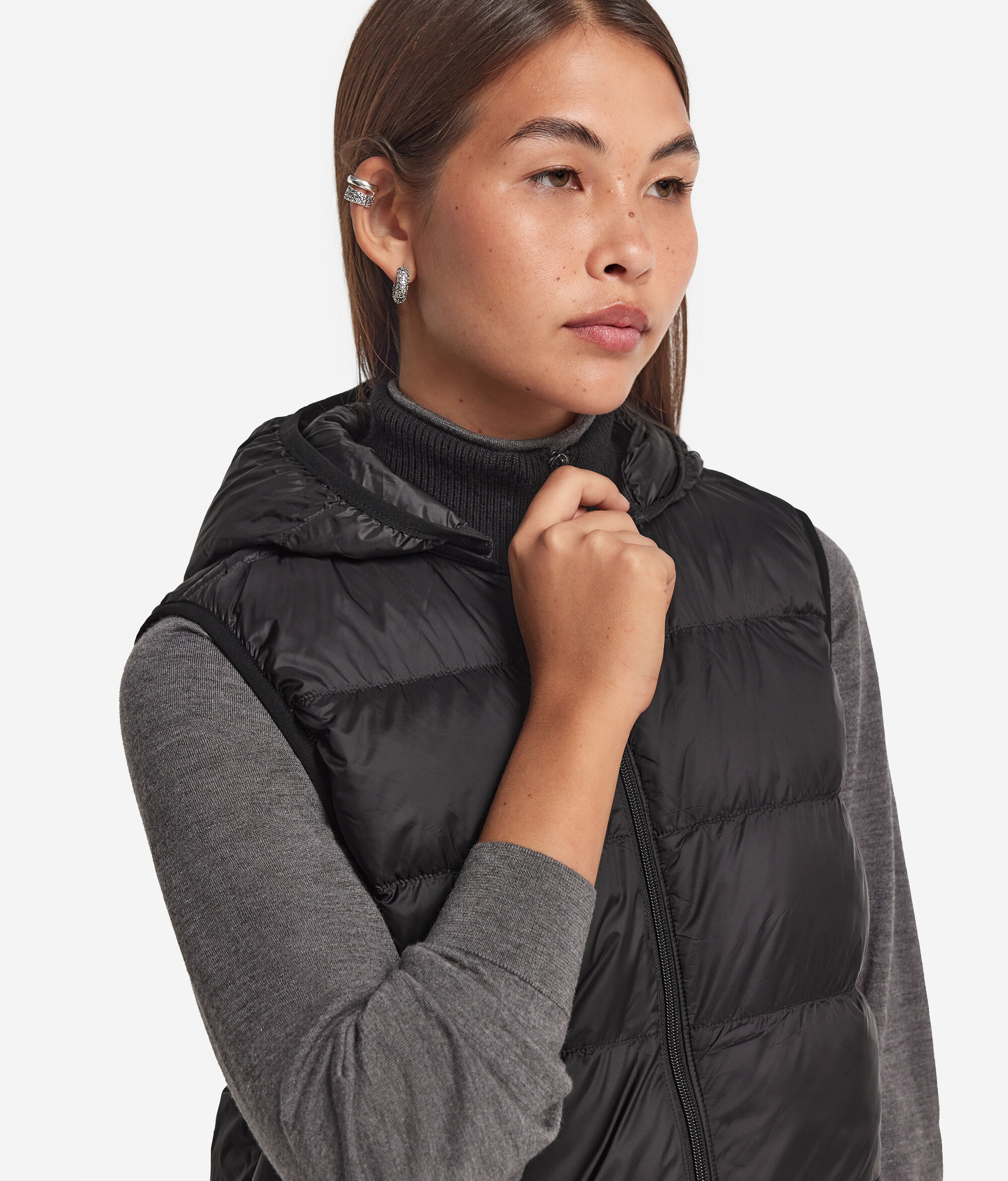 Cashmere Down Gilet with Drawstring