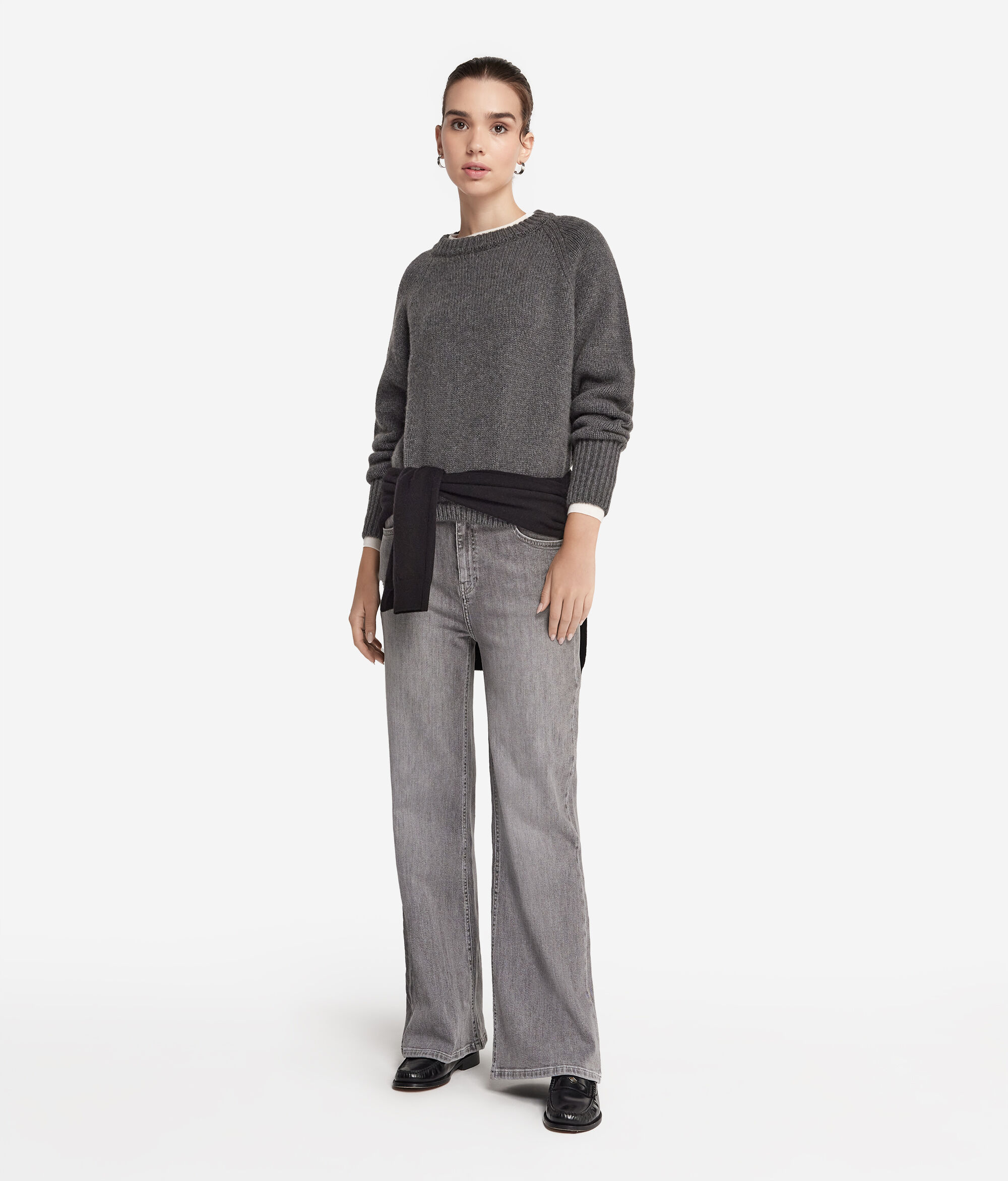 Round-Neck Cashmere Tricot Jumper