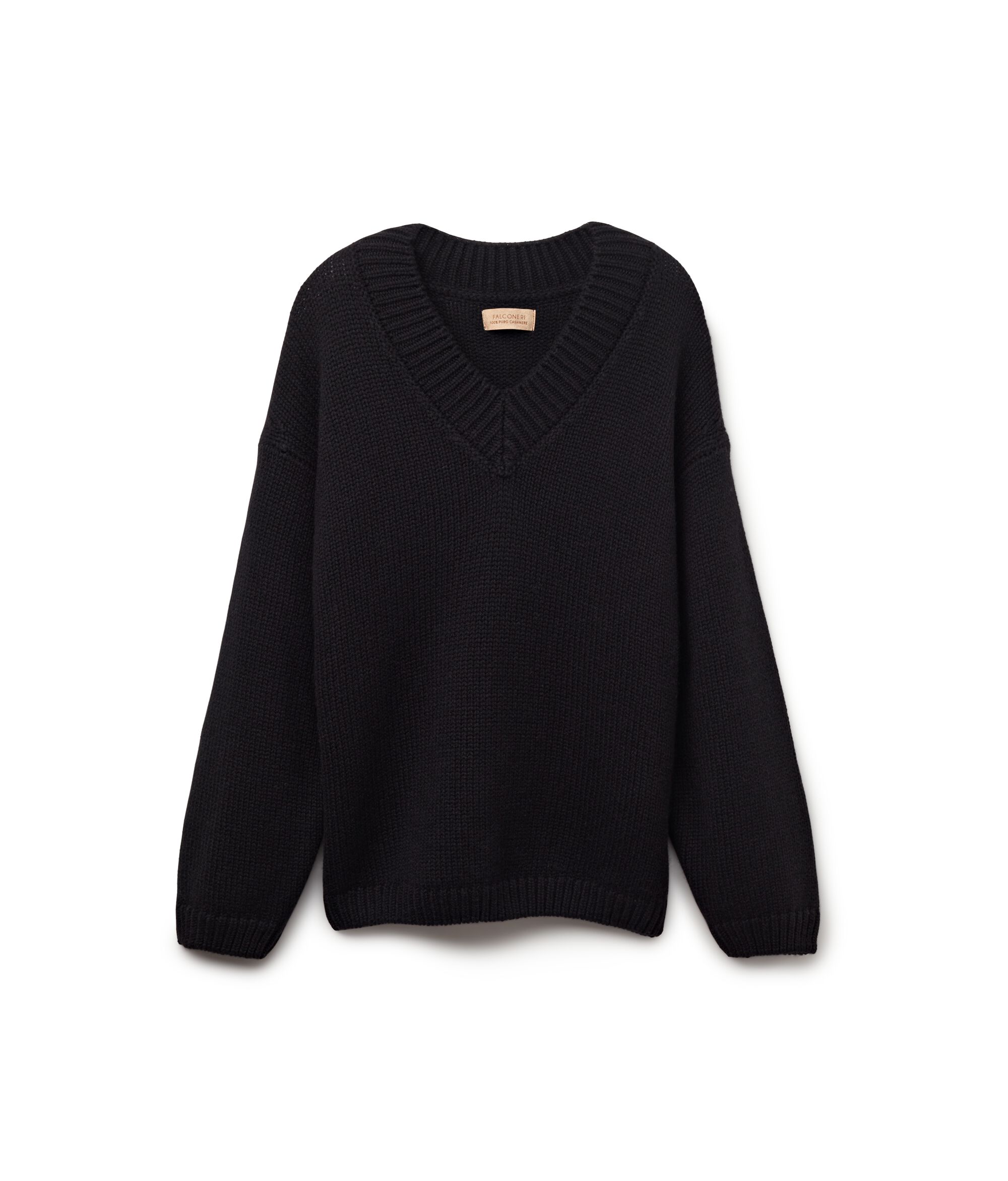 Trykotowy sweter z dekoltem w serek z kaszmiru Ultrasoft