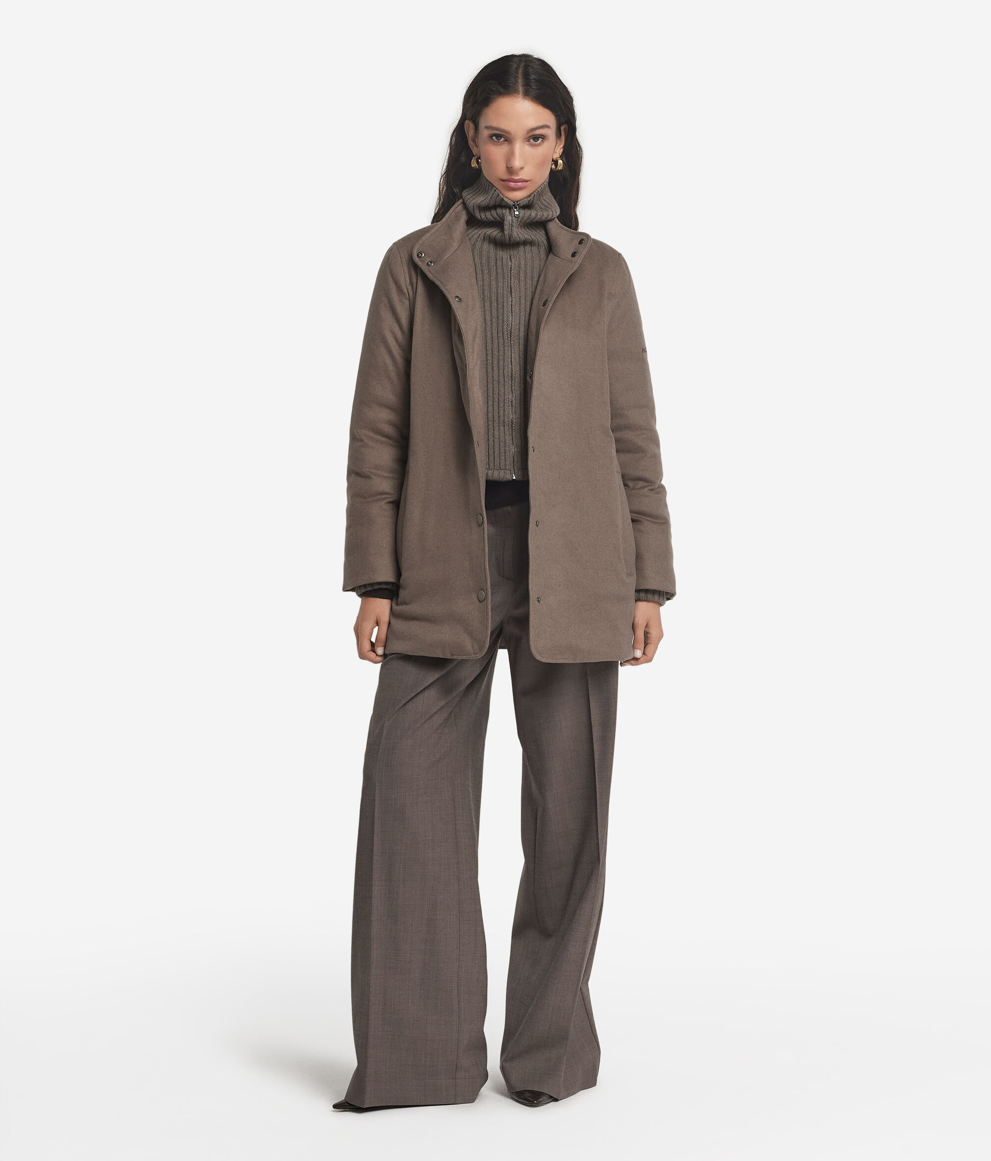 Plumífero de seda y cashmere