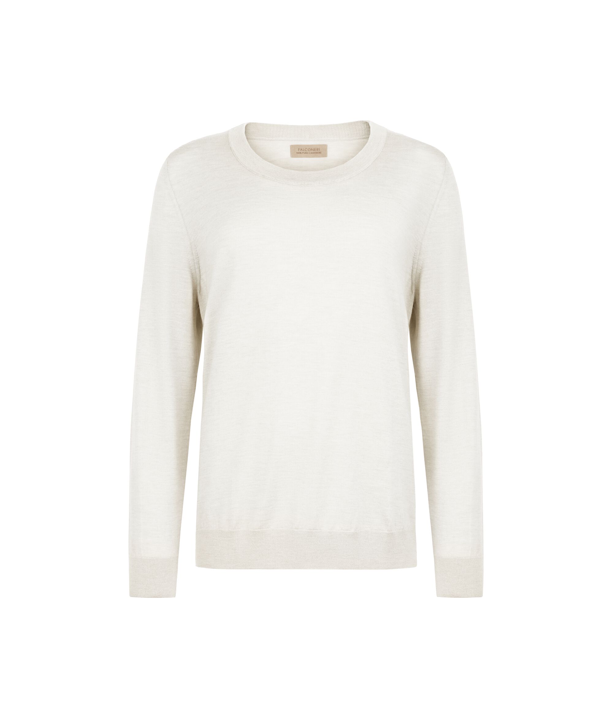 Jersey con cuello redondo de cashmere ultrafine