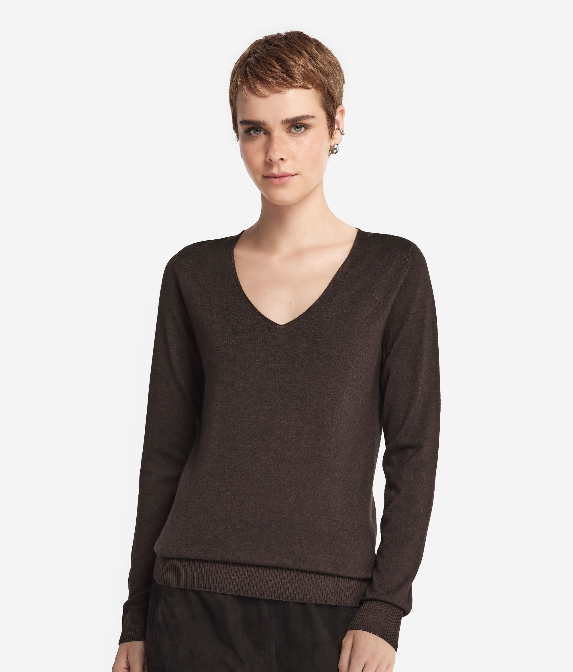 Pullover mit V-Ausschnitt aus Kaschmir Ultrafine