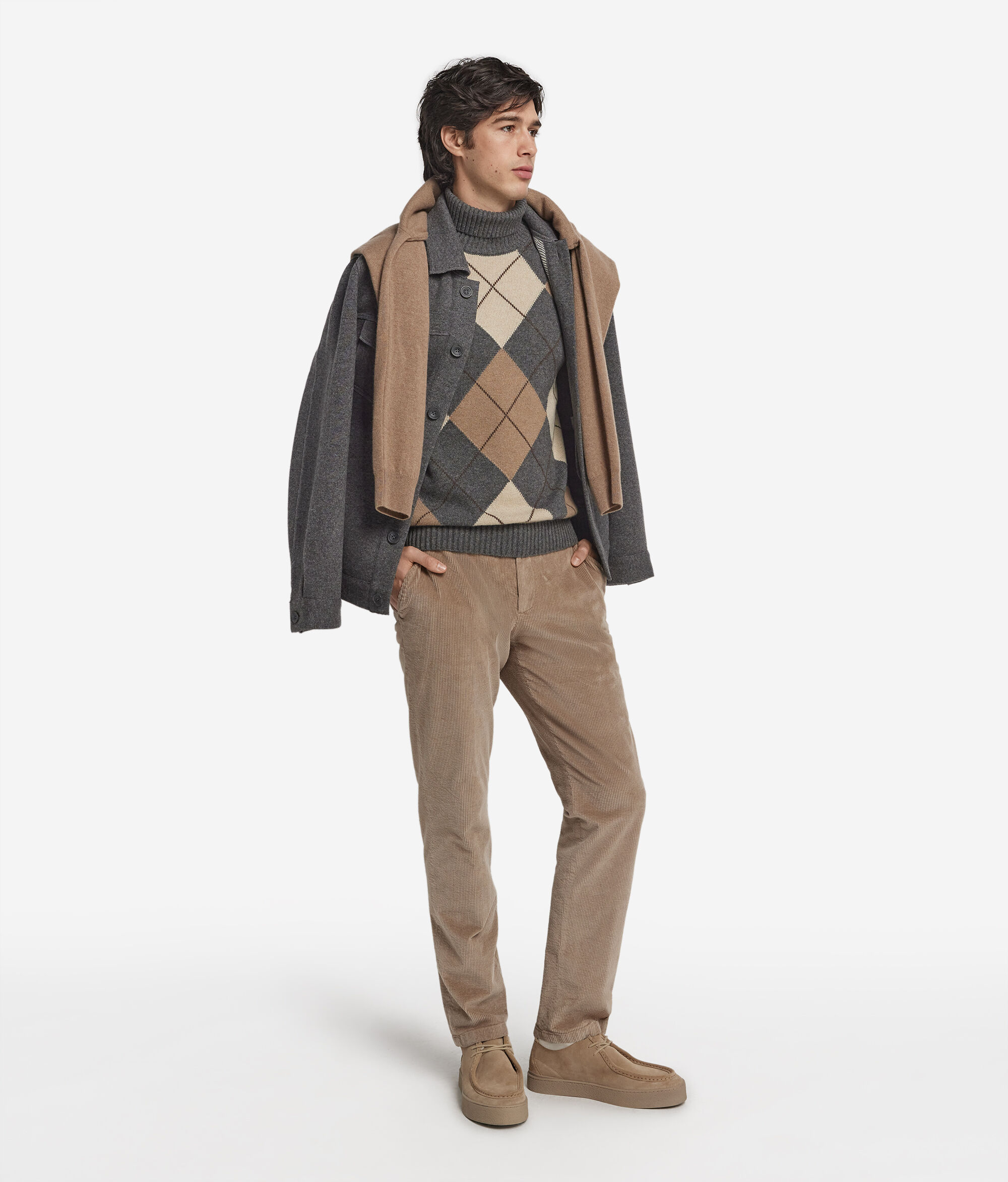 Dolcevita a rombi in Cashmere Ultrasoft