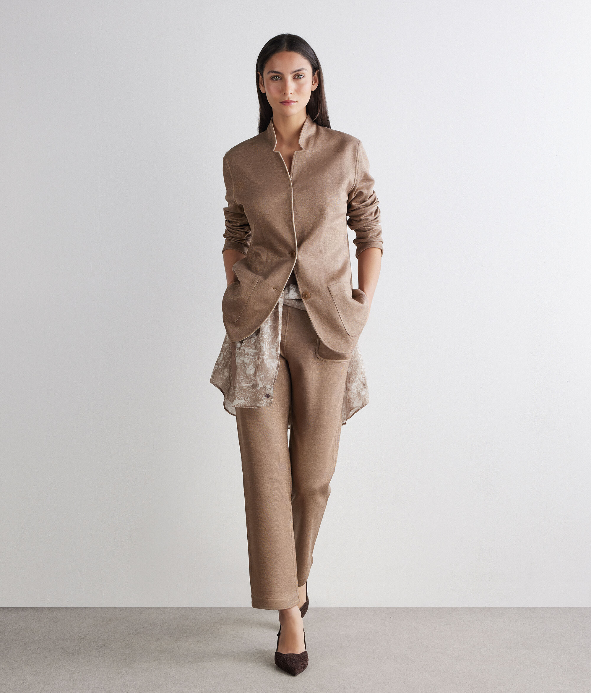 Two-Tone Reversible Linen and Cotton Trousers