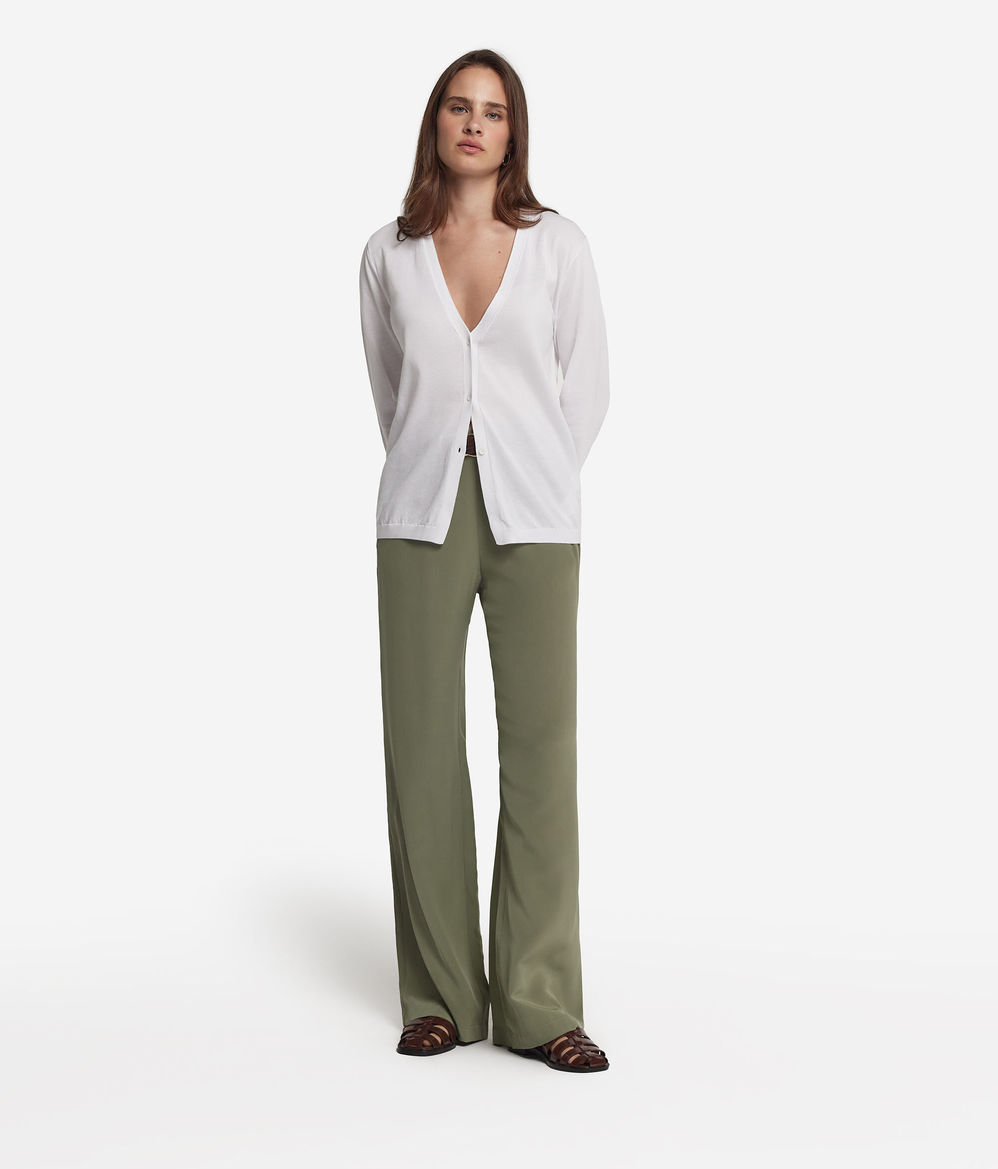 Langärmeliger Cardigan aus Baumwolle Fresh