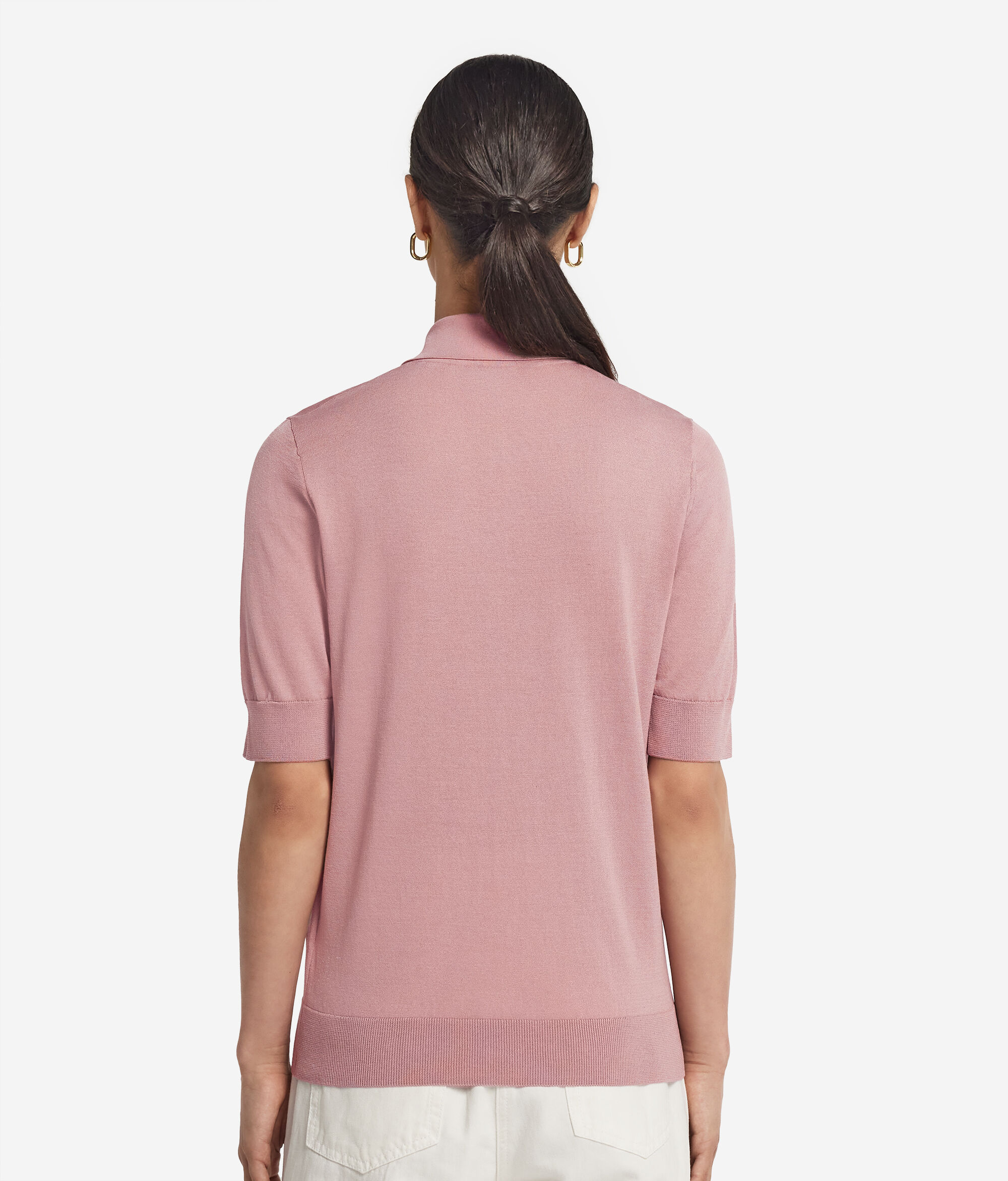 Polo en soie et coton