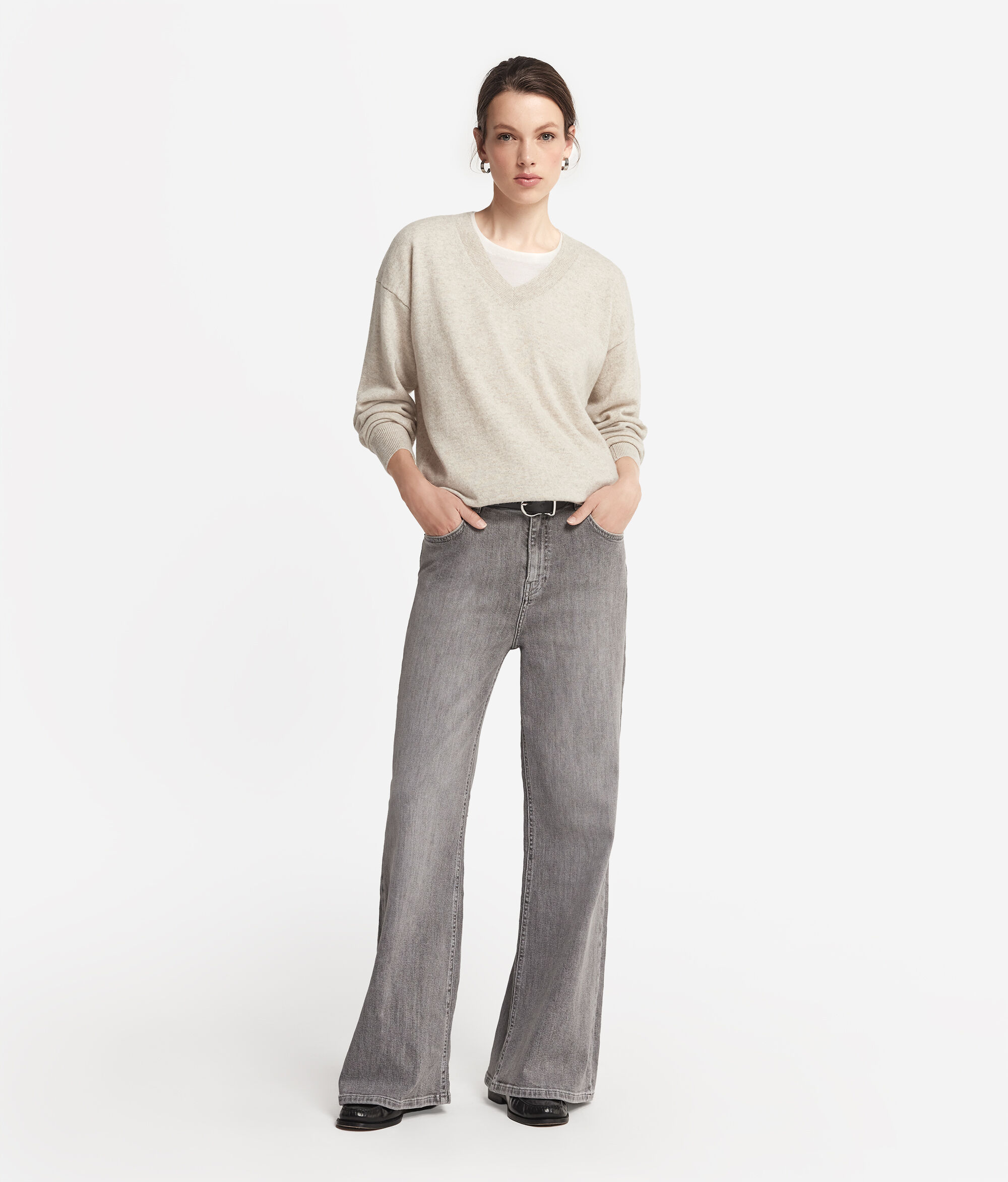 Pullover mit V-Ausschnitt aus Kaschmir Ultrasoft