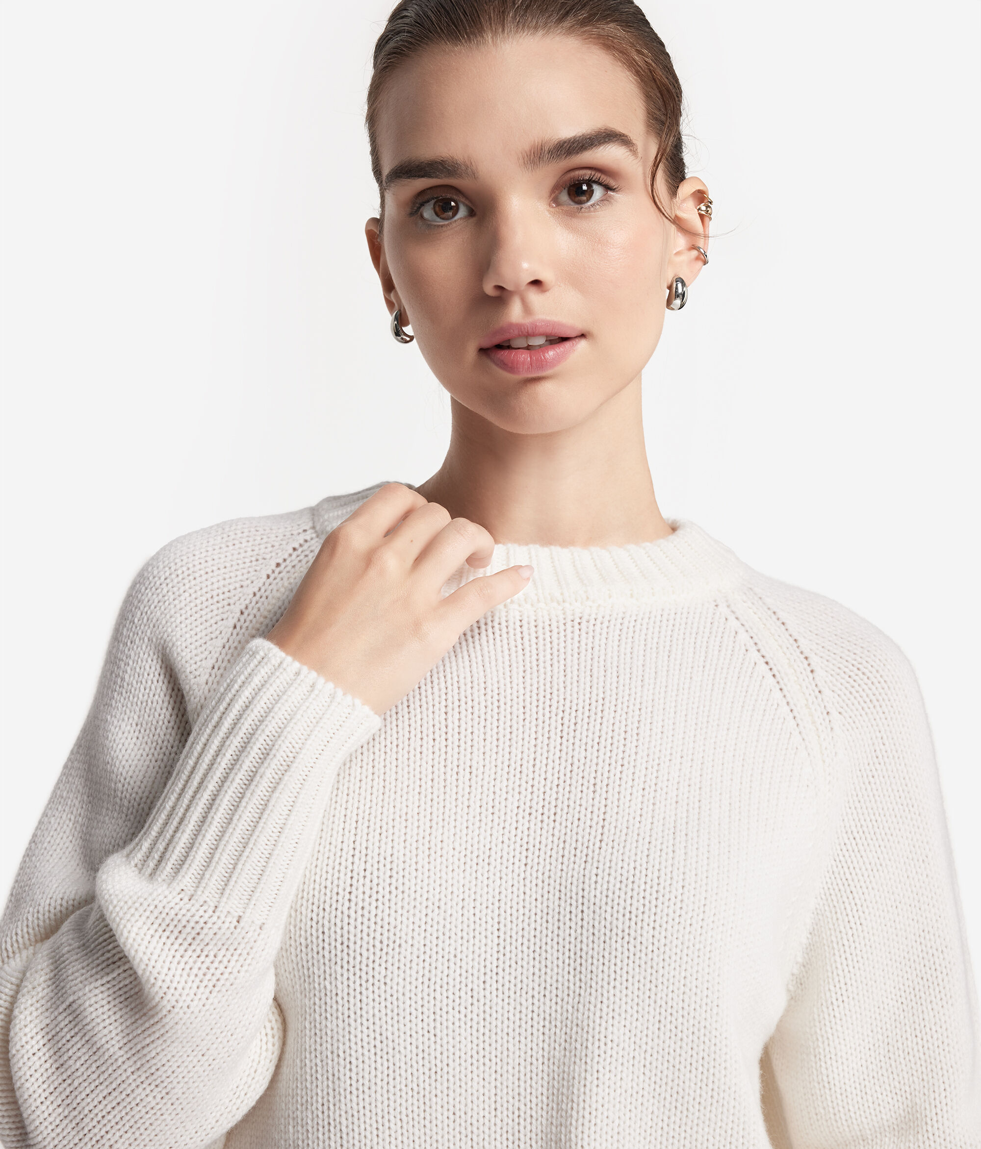 Round-Neck Cashmere Tricot Jumper