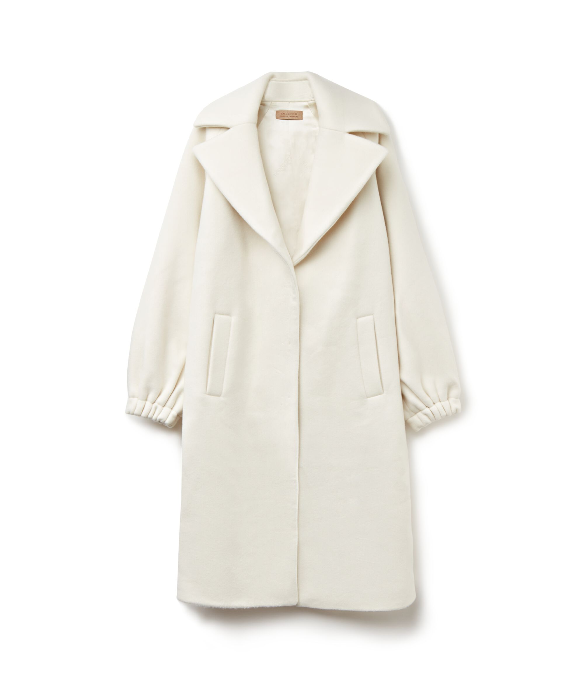 Cashmere Coat with Gathered Sleeves