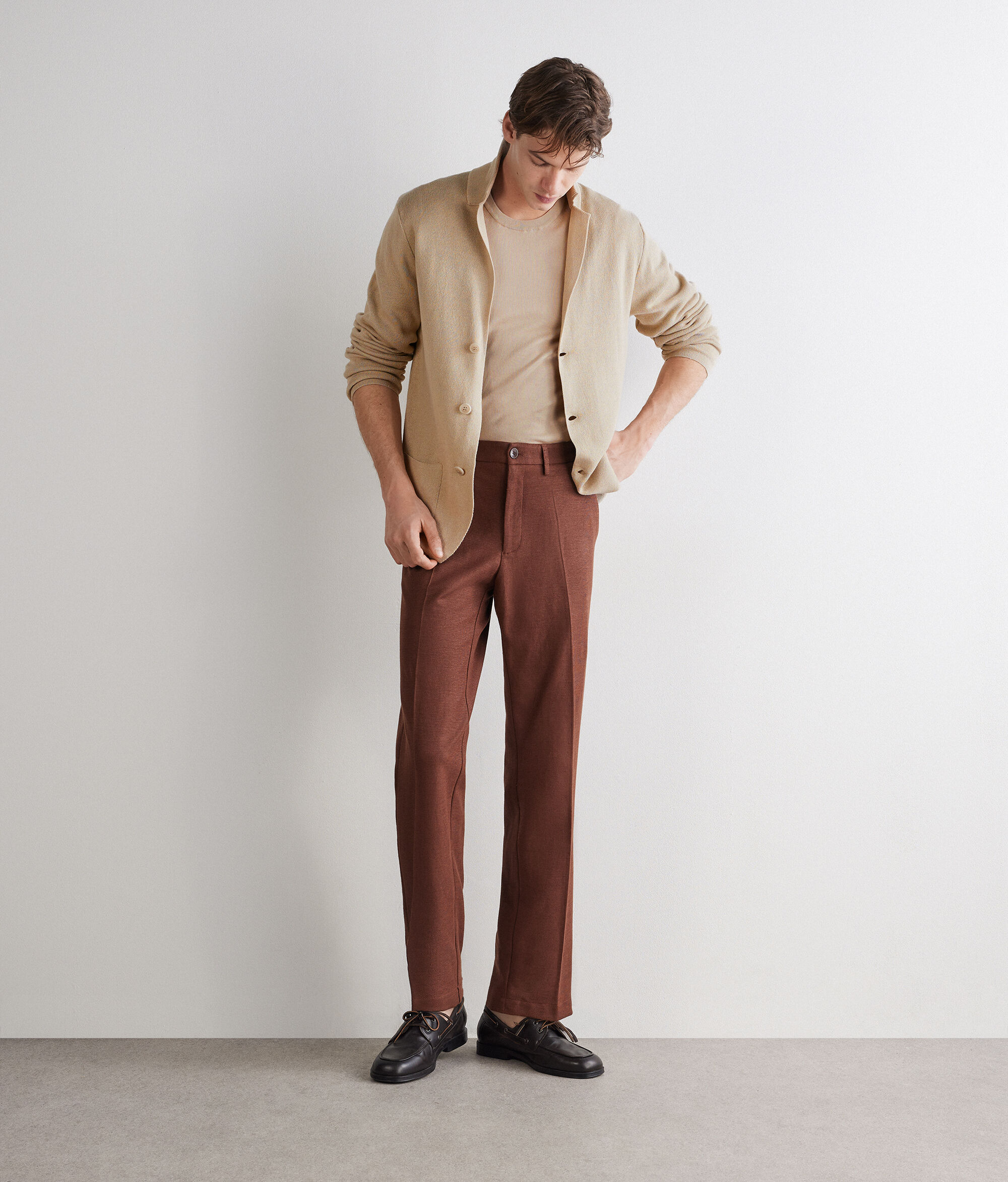 Cotton Linen Milano Rib Stitch Jacket