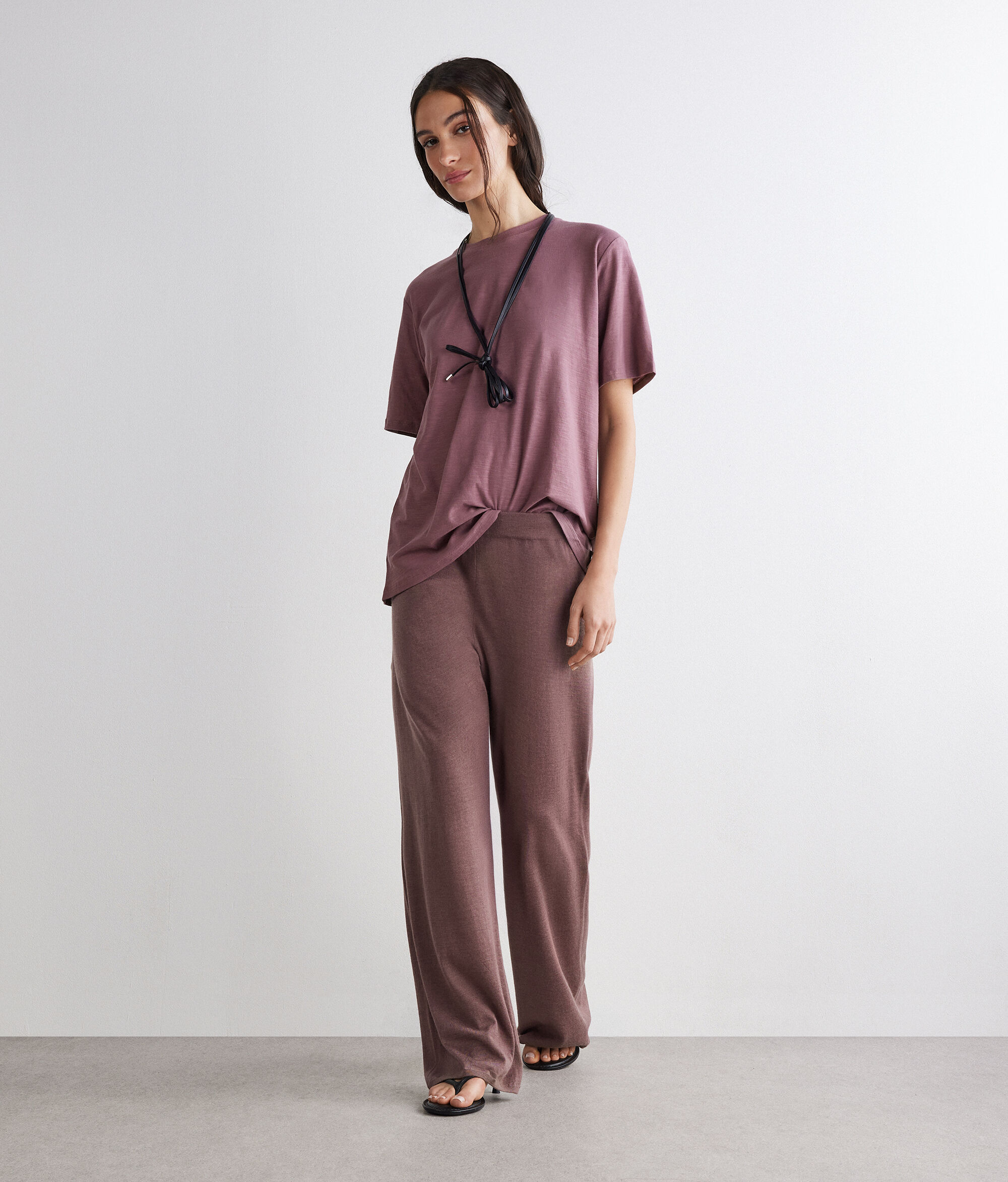 Pantaloni Palazzo din cașmir ultrafin