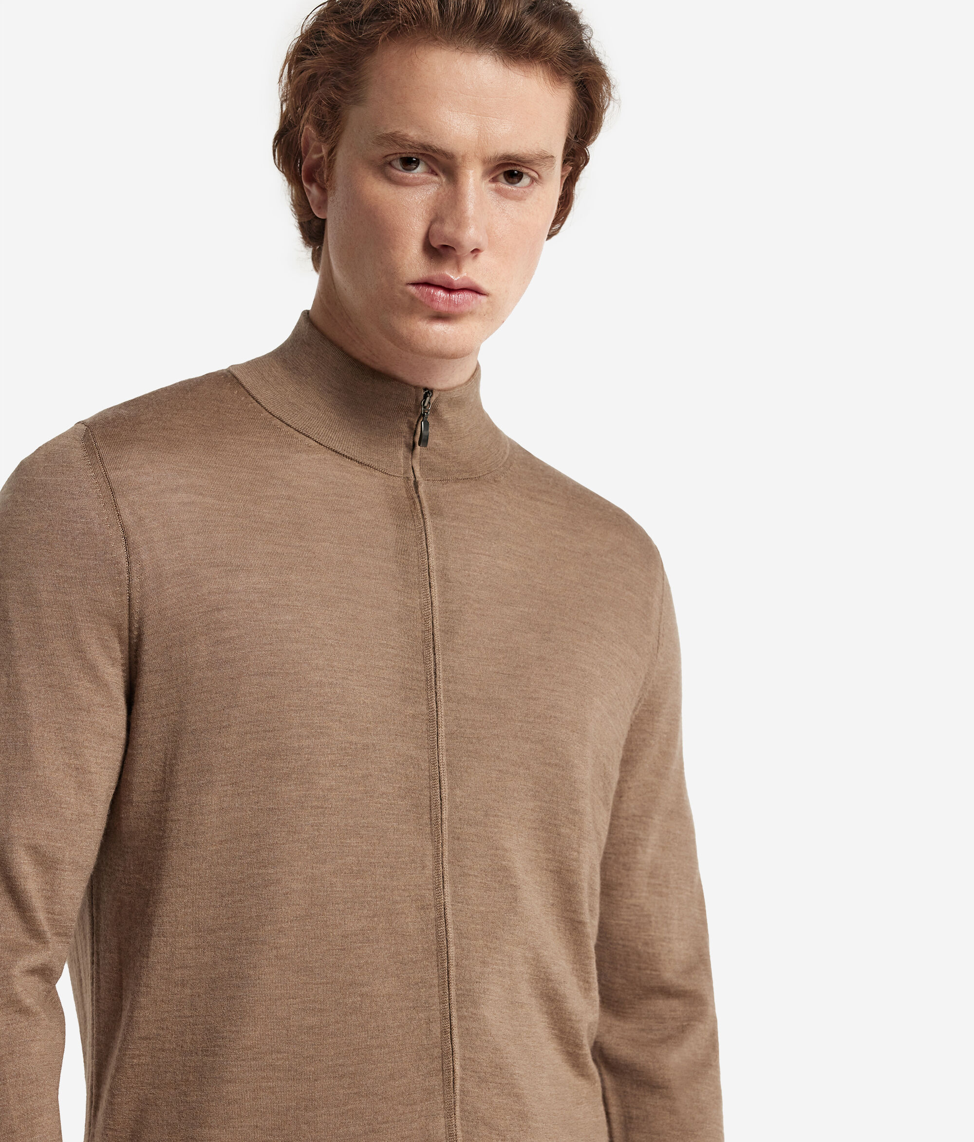 Cárdigan con cremallera de cashmere