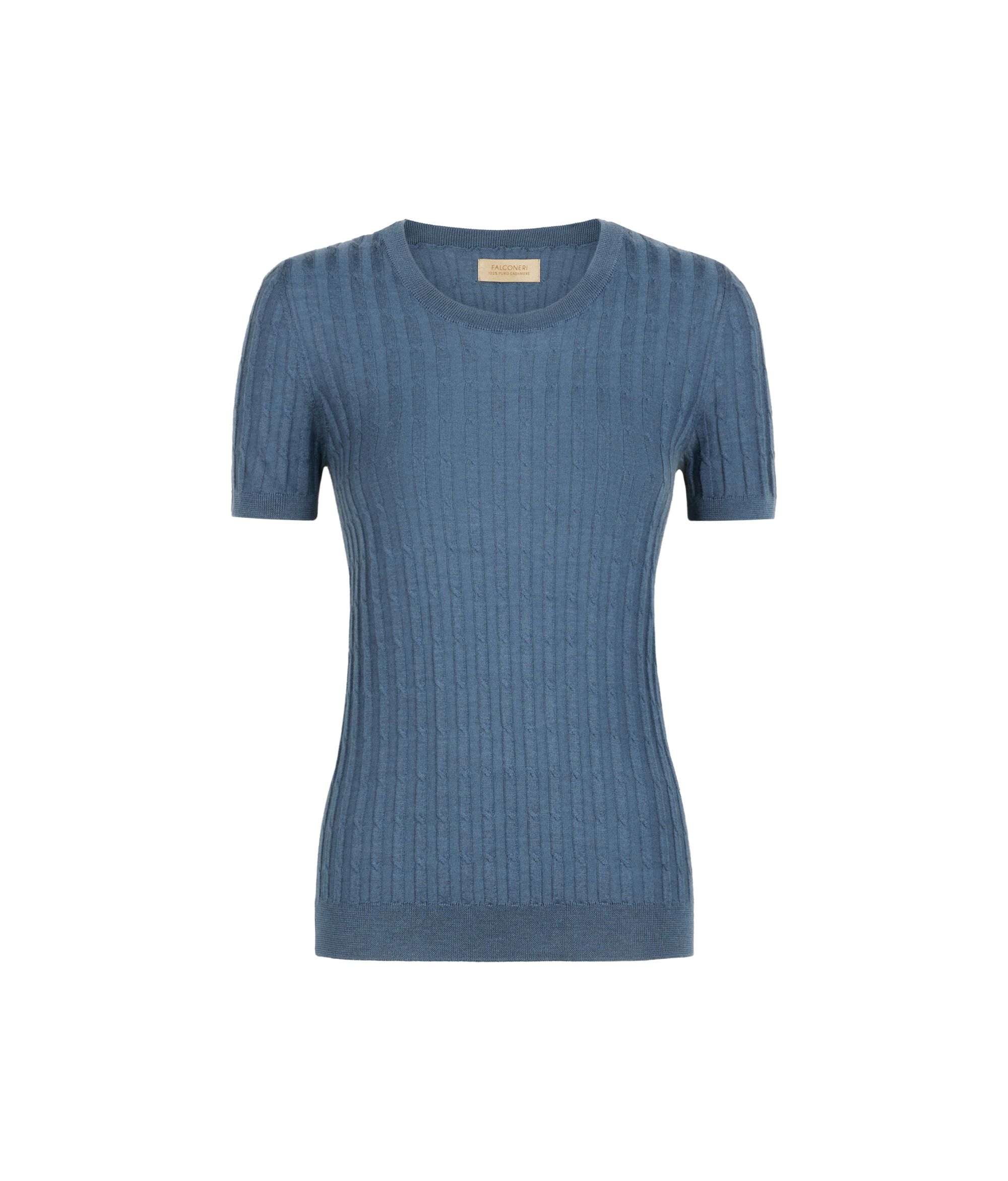 Camiseta con detalle de ochos en cashmere ultrafine