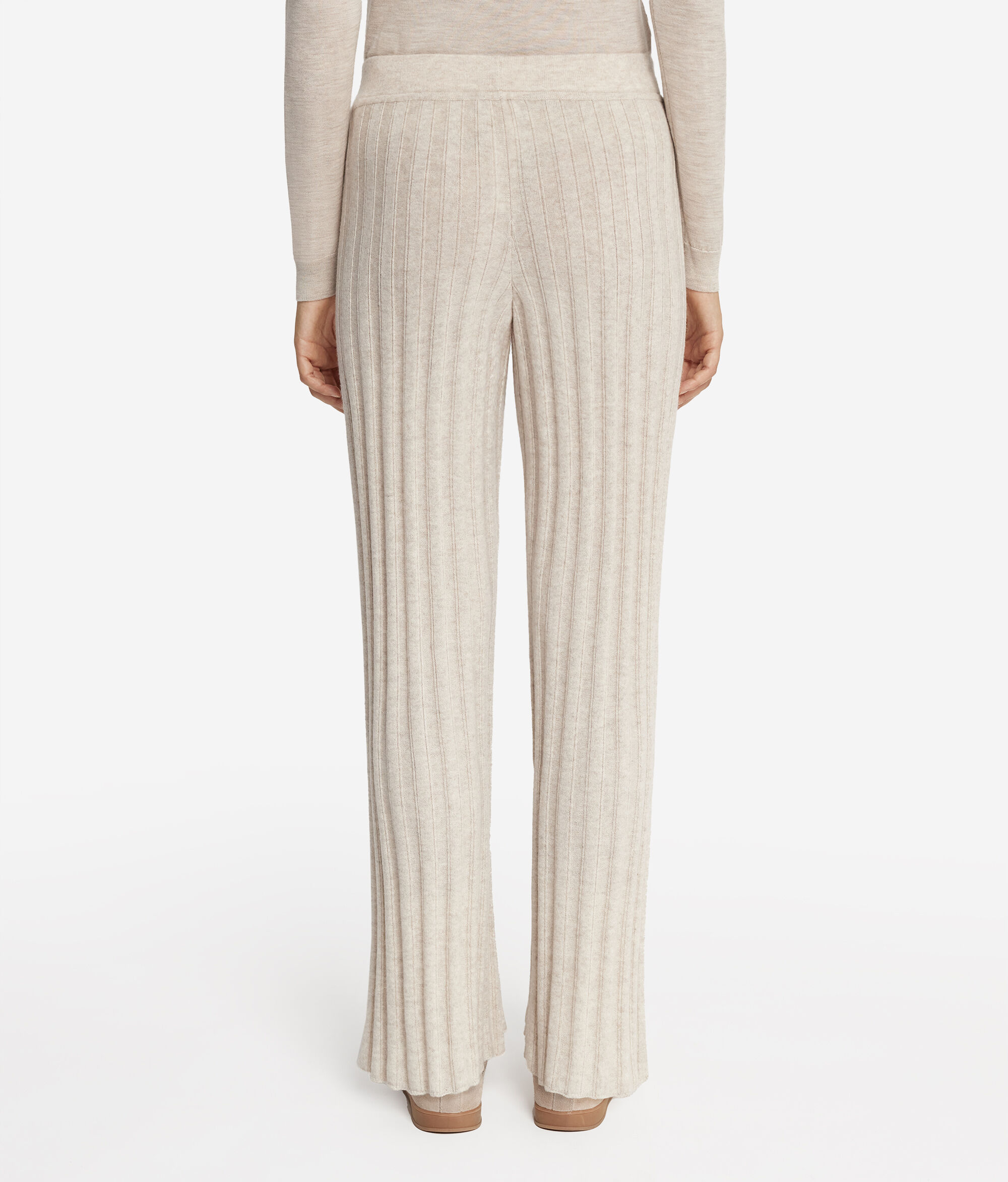 Pantalone Palazzo a Coste in Cashmere