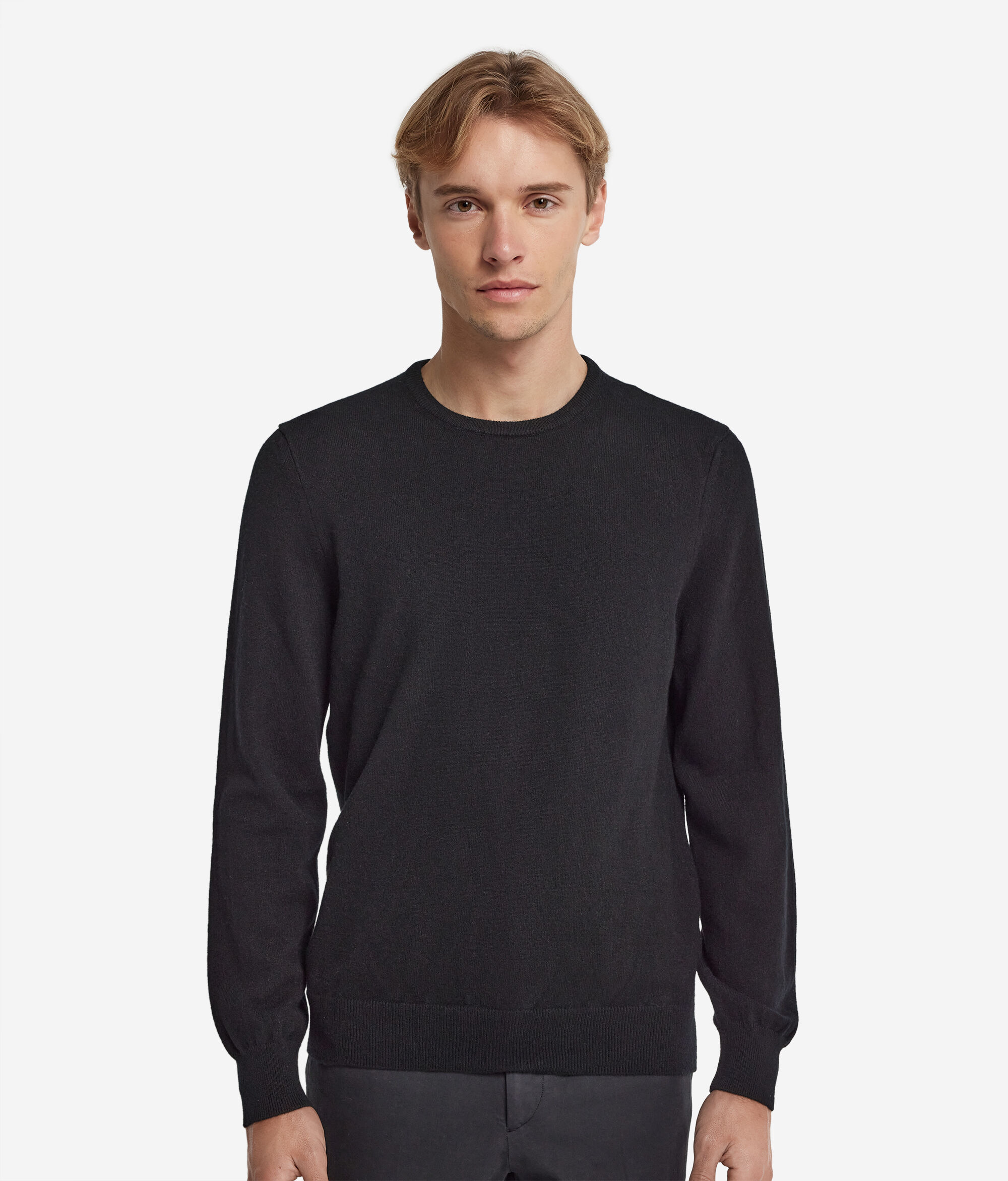 Pull home en cachemire ultra-doux à col rond