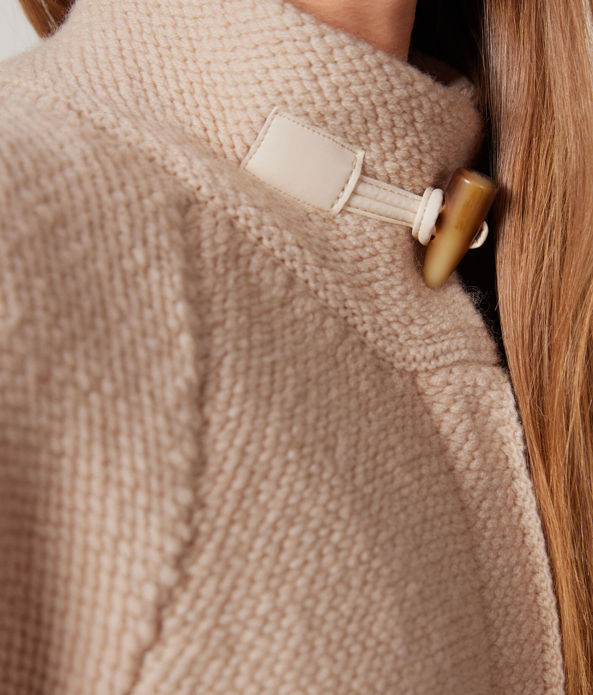 Manteau effet mouton en cachemire ultra-doux