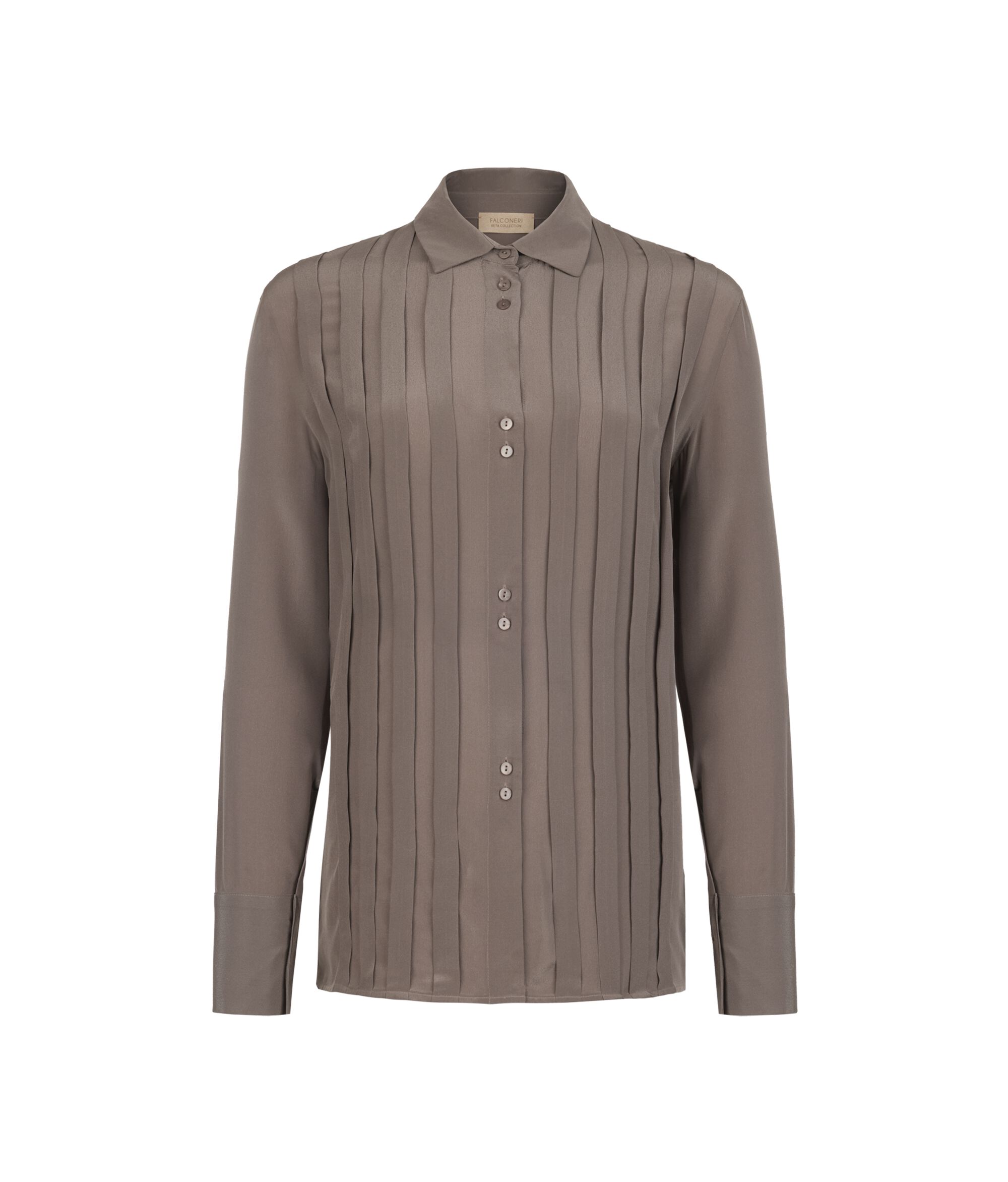Silk pleated shirt