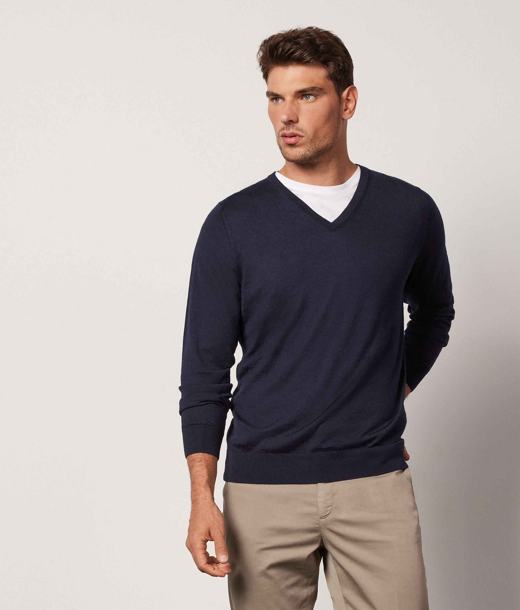 Maglia Scollo V in Cashmere Ultrafine