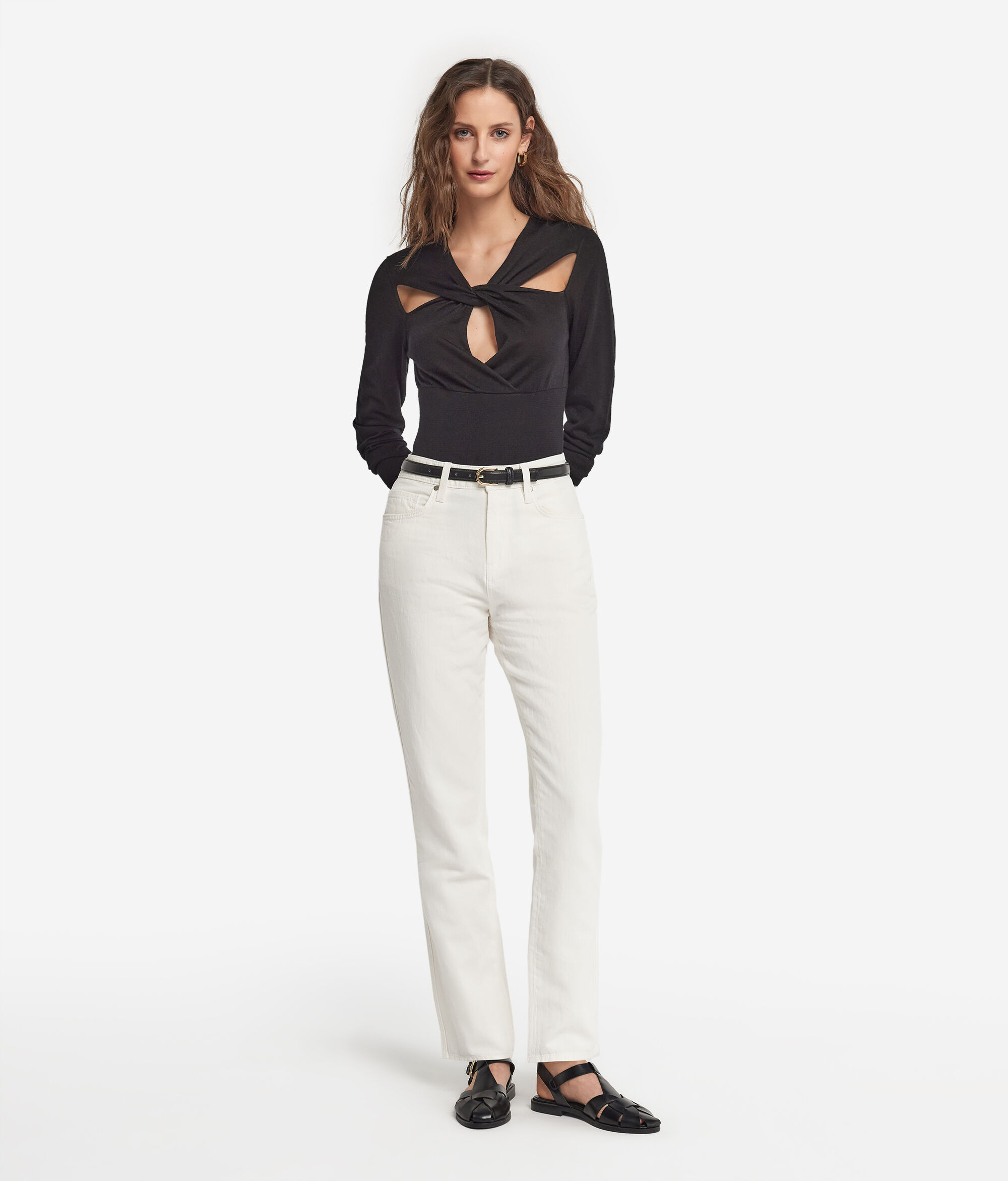 Μπλούζα με Κρουαζέ Ντεκολτέ από Ultrafine Cashmere
