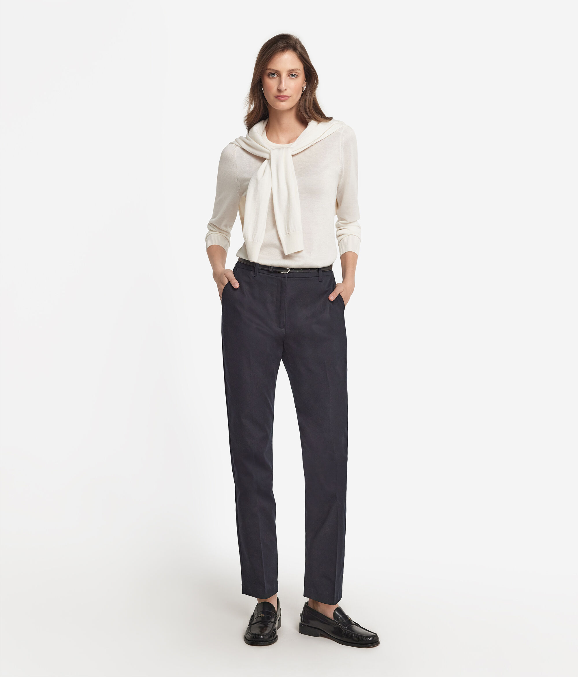 Μπλούζα με Στρογγυλή Λαιμόκοψη από Cashmere και Μετάξι