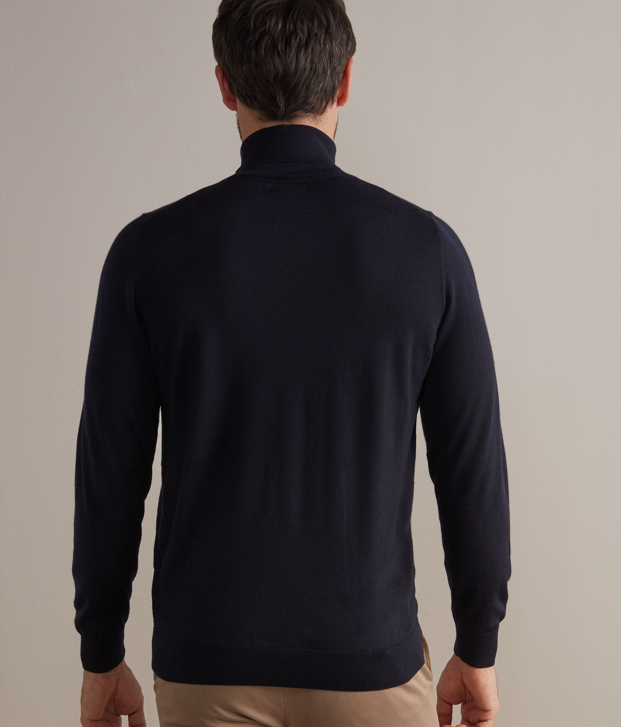 Col roulé homme en cachemire ultra-fin