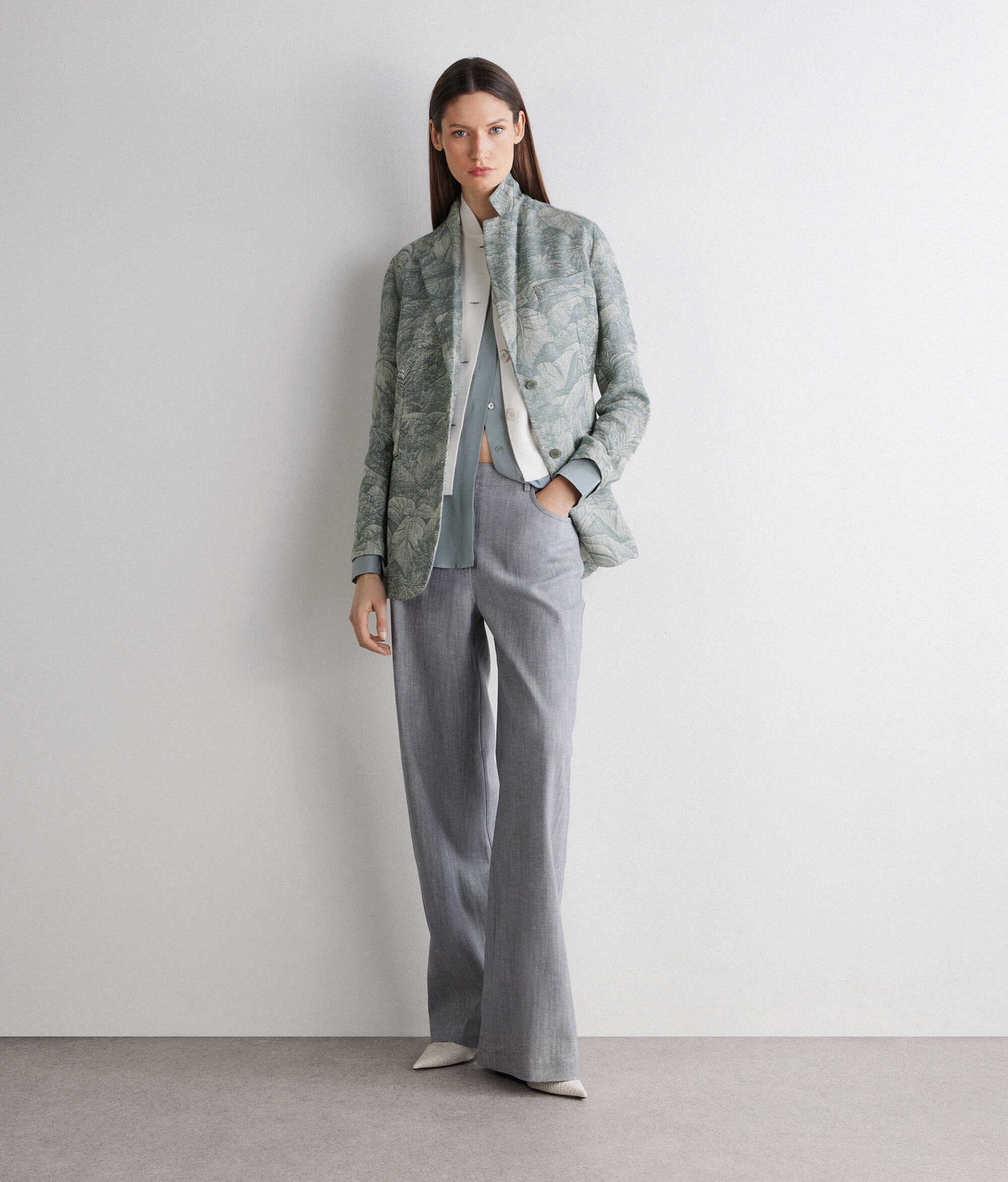 Jaqueta folgada jacquard