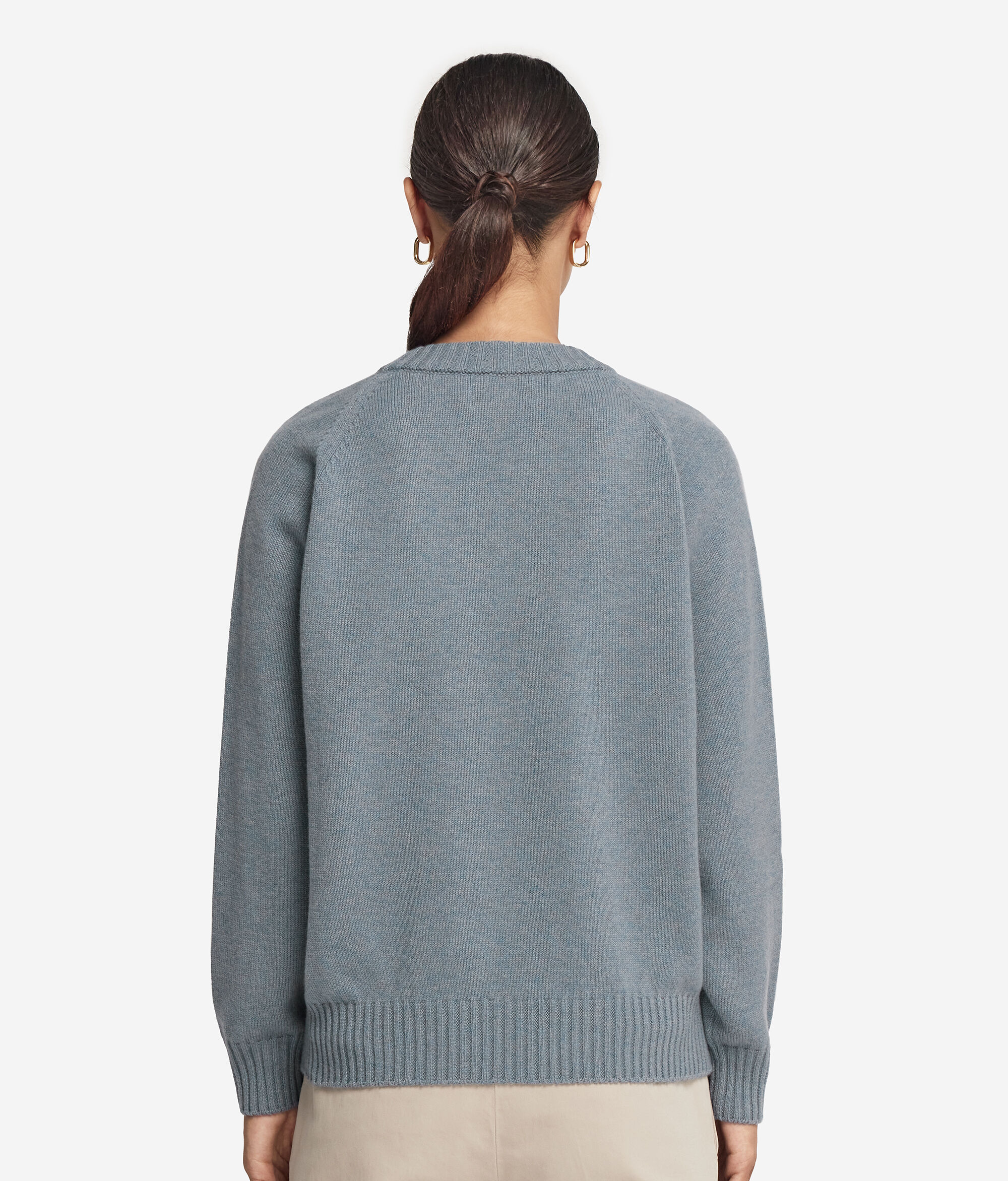 Ultrasoft Cashmere V-Neck Jumper with Set-In Sleeves