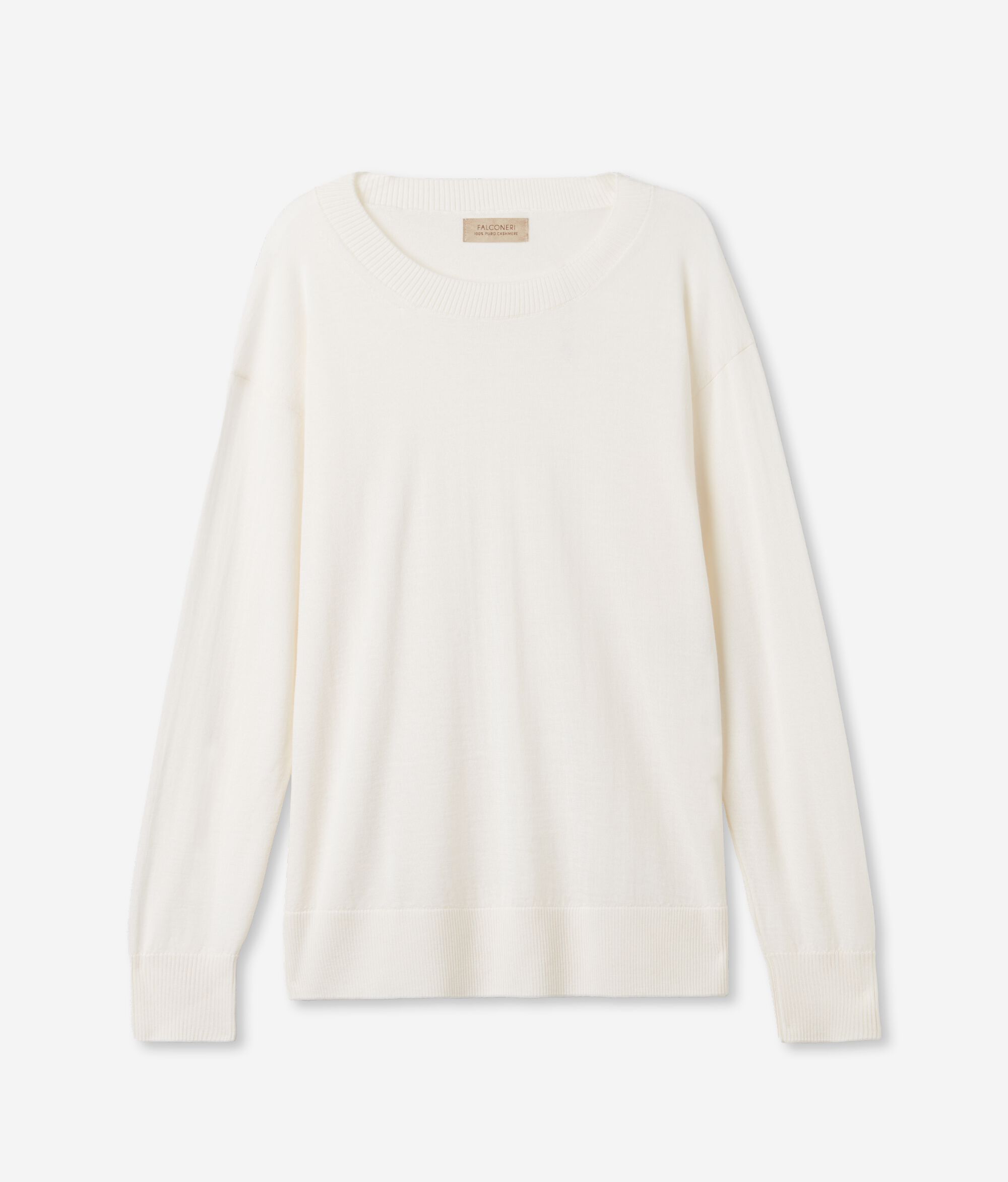 Μπλούζα με Στρογγυλή Λαιμόκοψη από Cashmere με σκισίματα