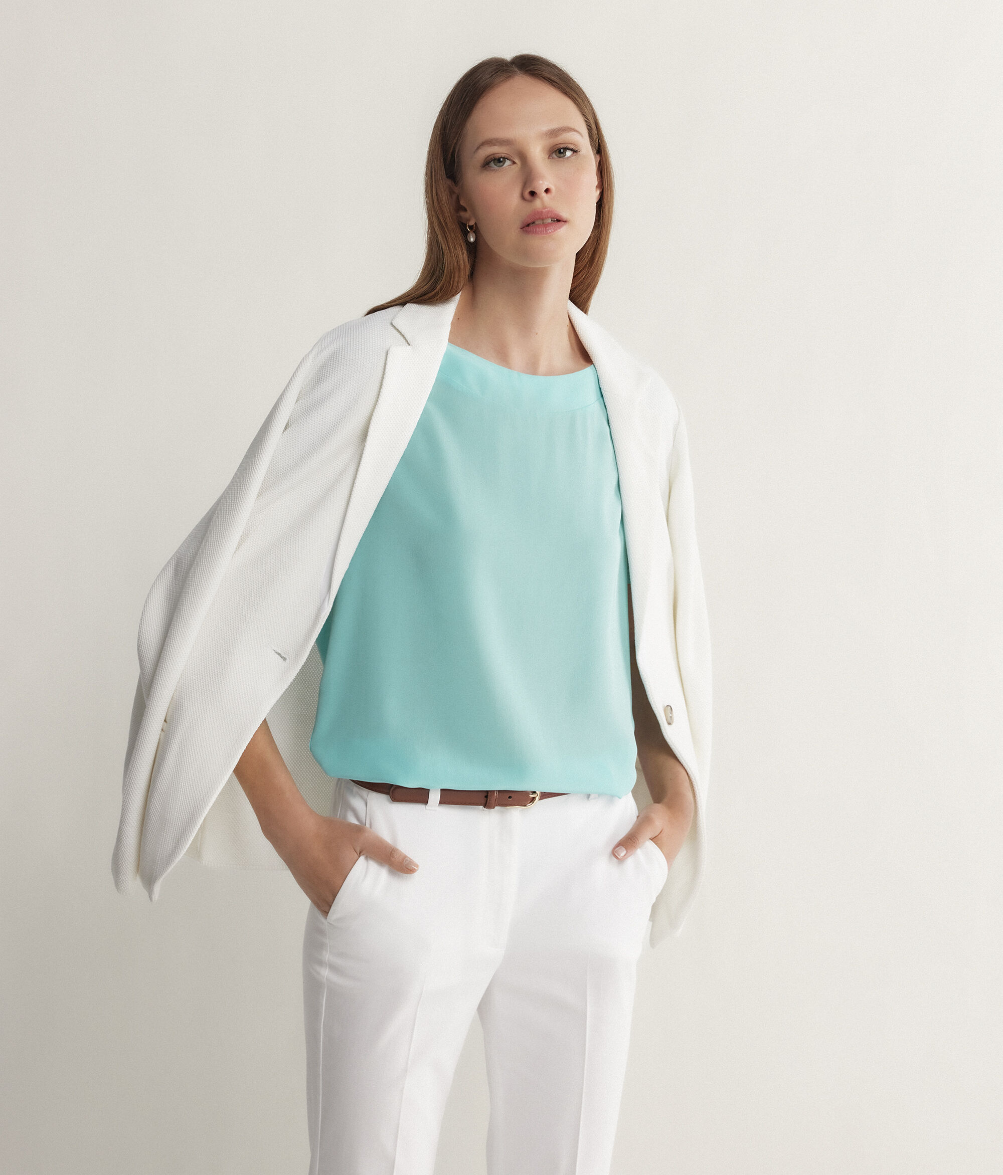 Silk and Modal Boat-Neck T-Shirt