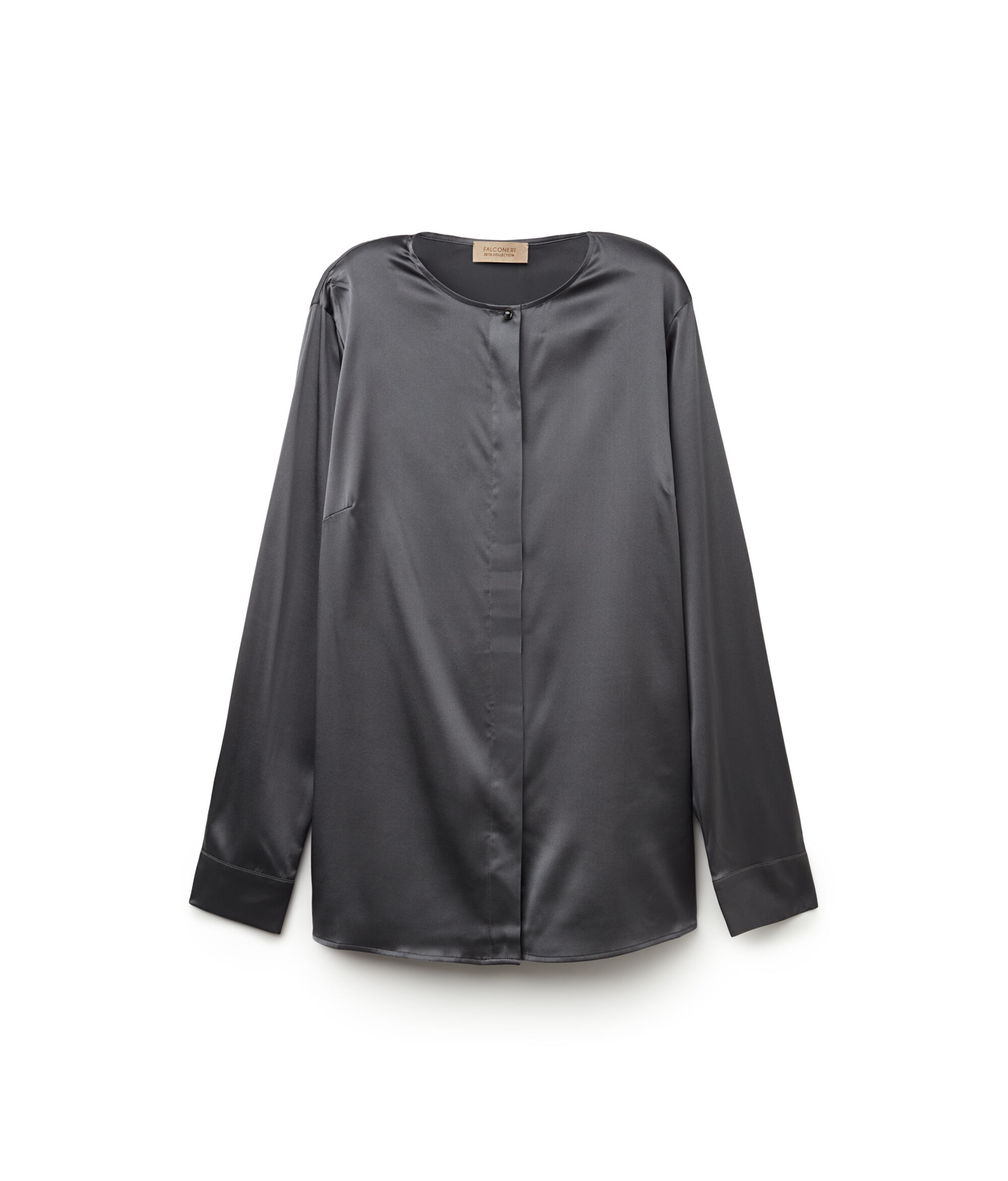 Camicia Girocollo in Raso di Seta