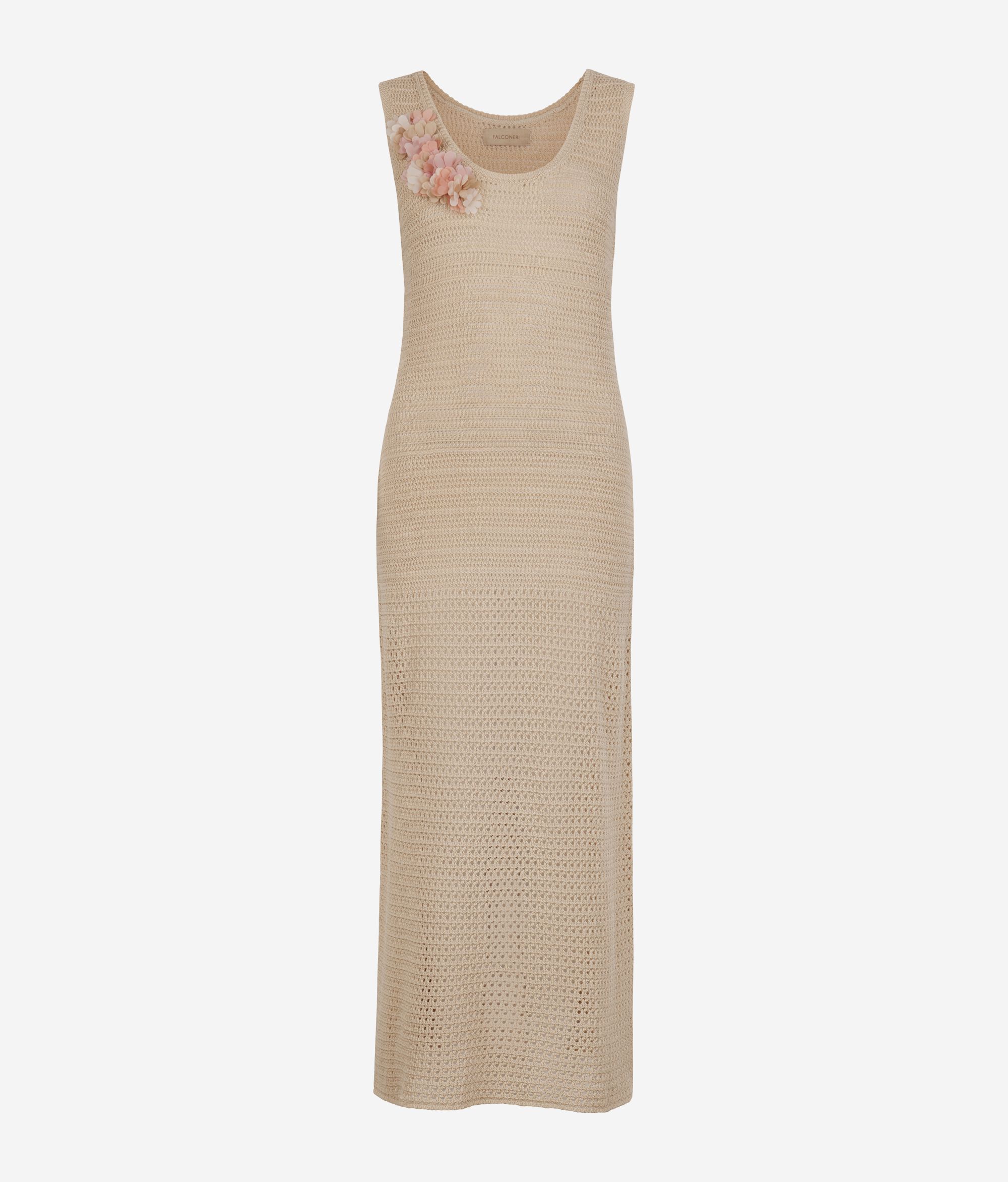 Kleid mit Blütenpatch aus Baumwolle