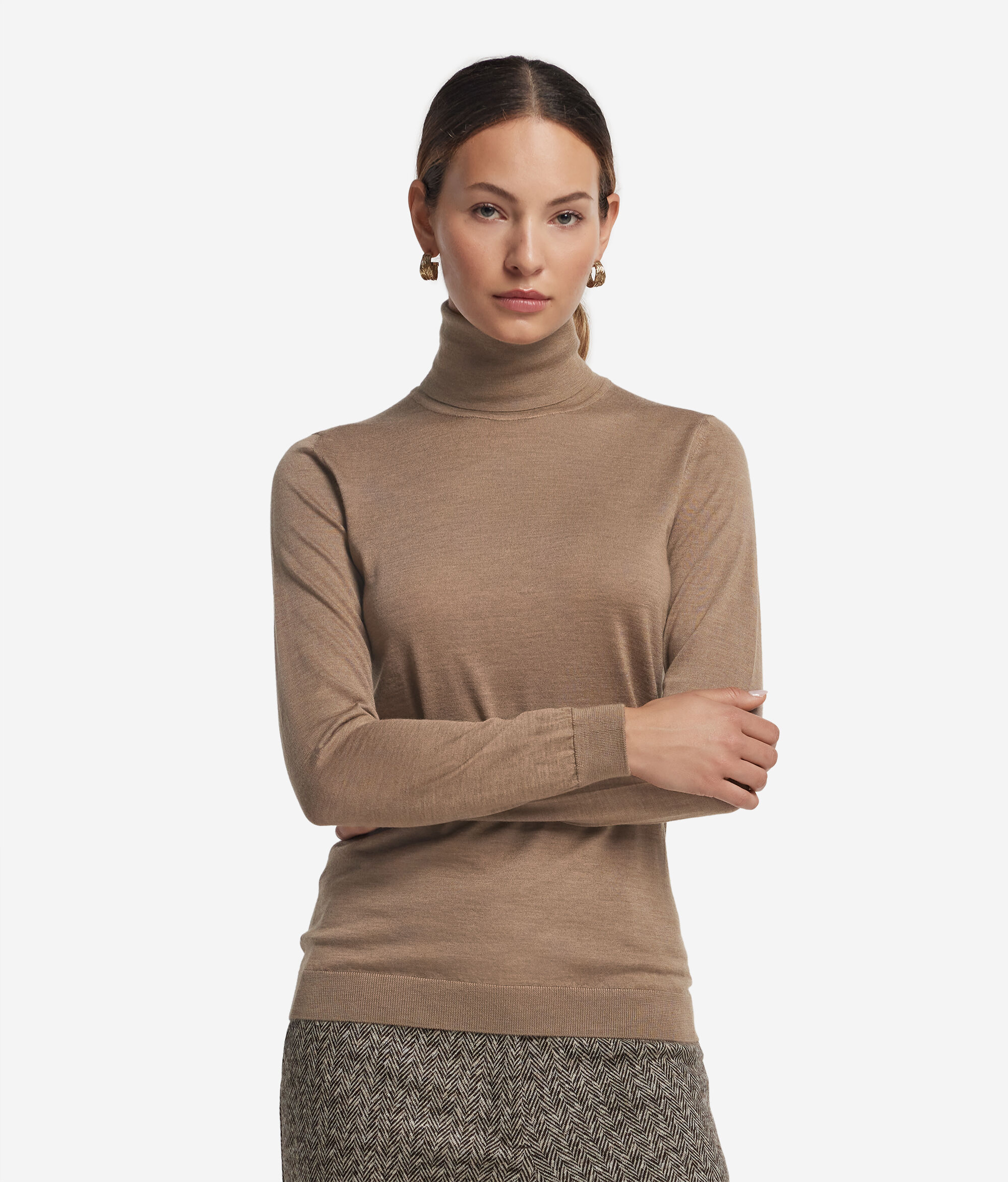 Col roulé femme en cachemire ultra-fin
