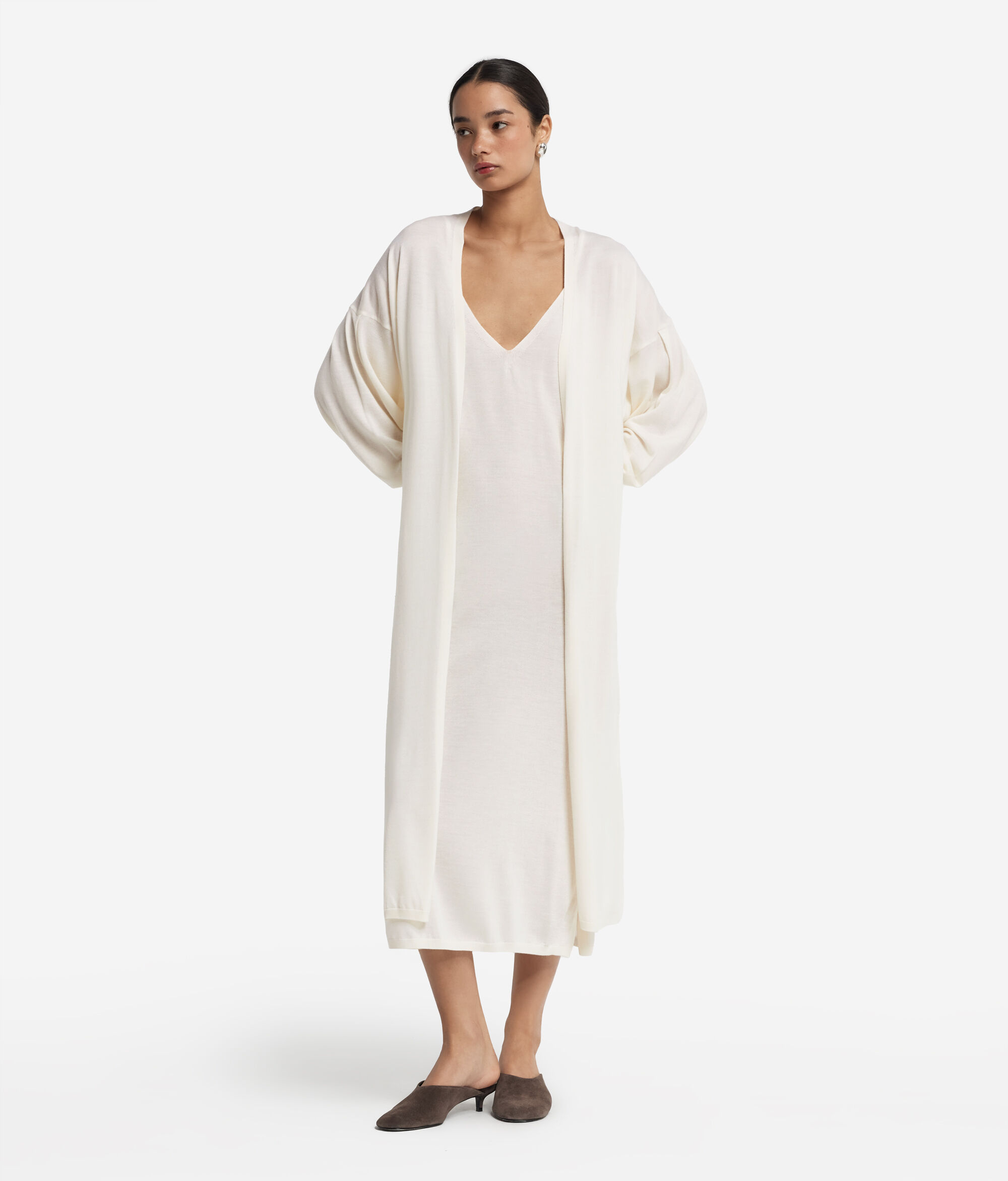 Long Ultrafine Cashmere Cardigan