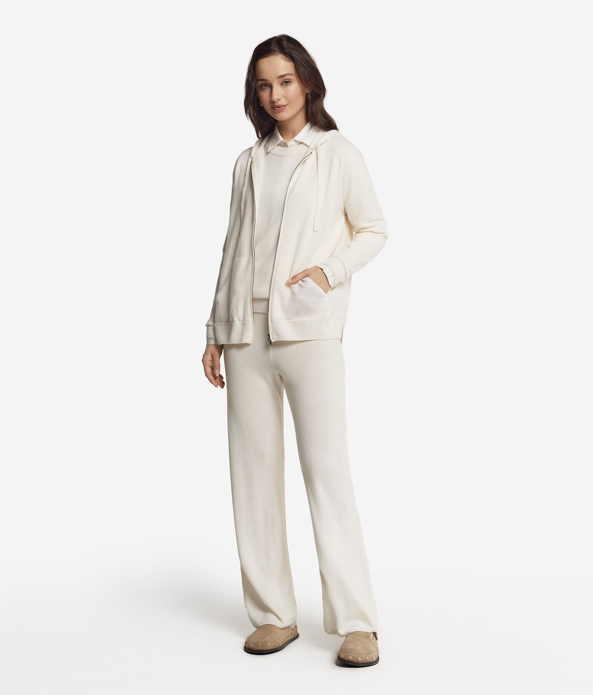 Felpa in Cashmere Ultrasoft con Cappuccio