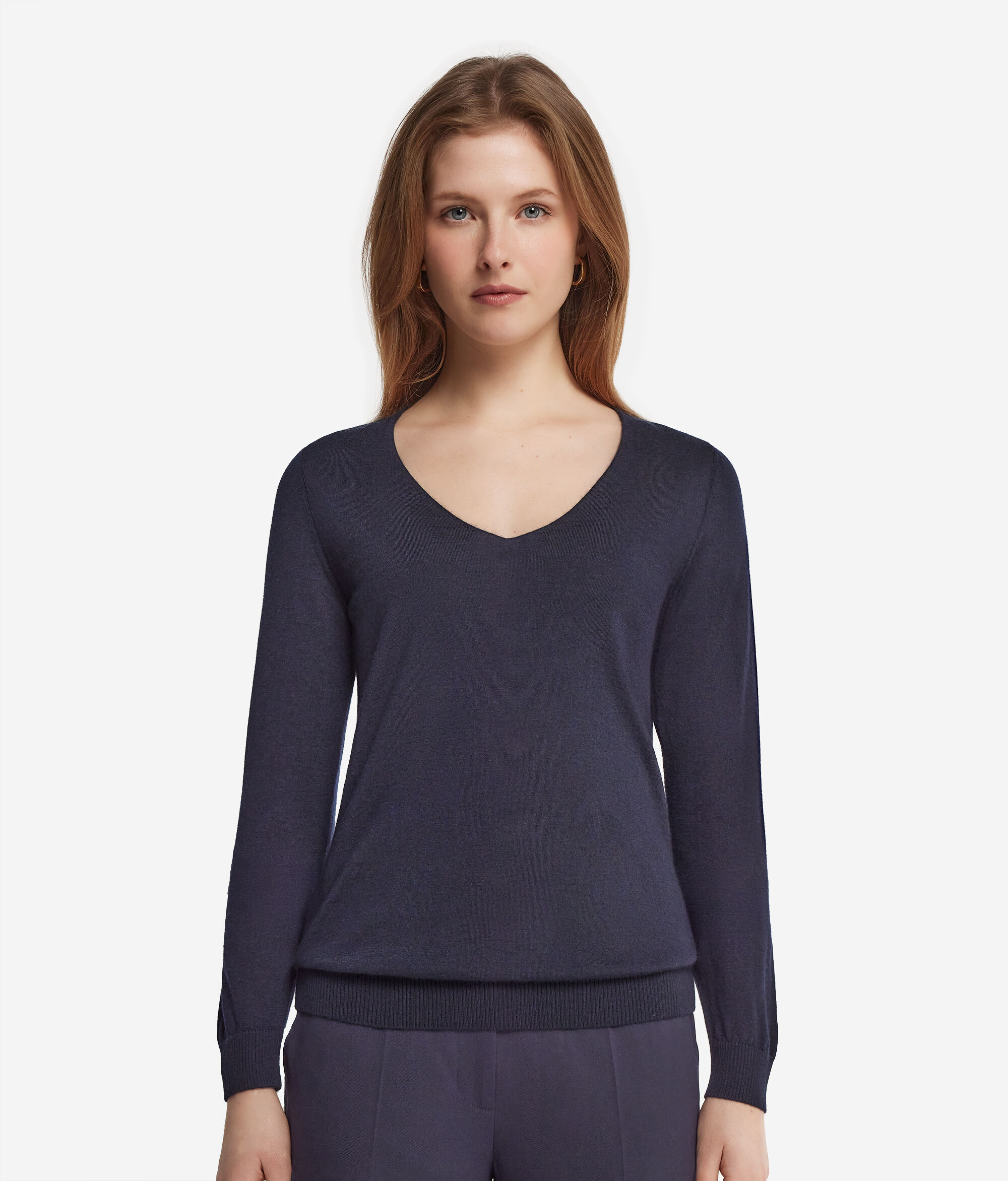 Pullover mit V-Ausschnitt aus Kaschmir Ultrafine
