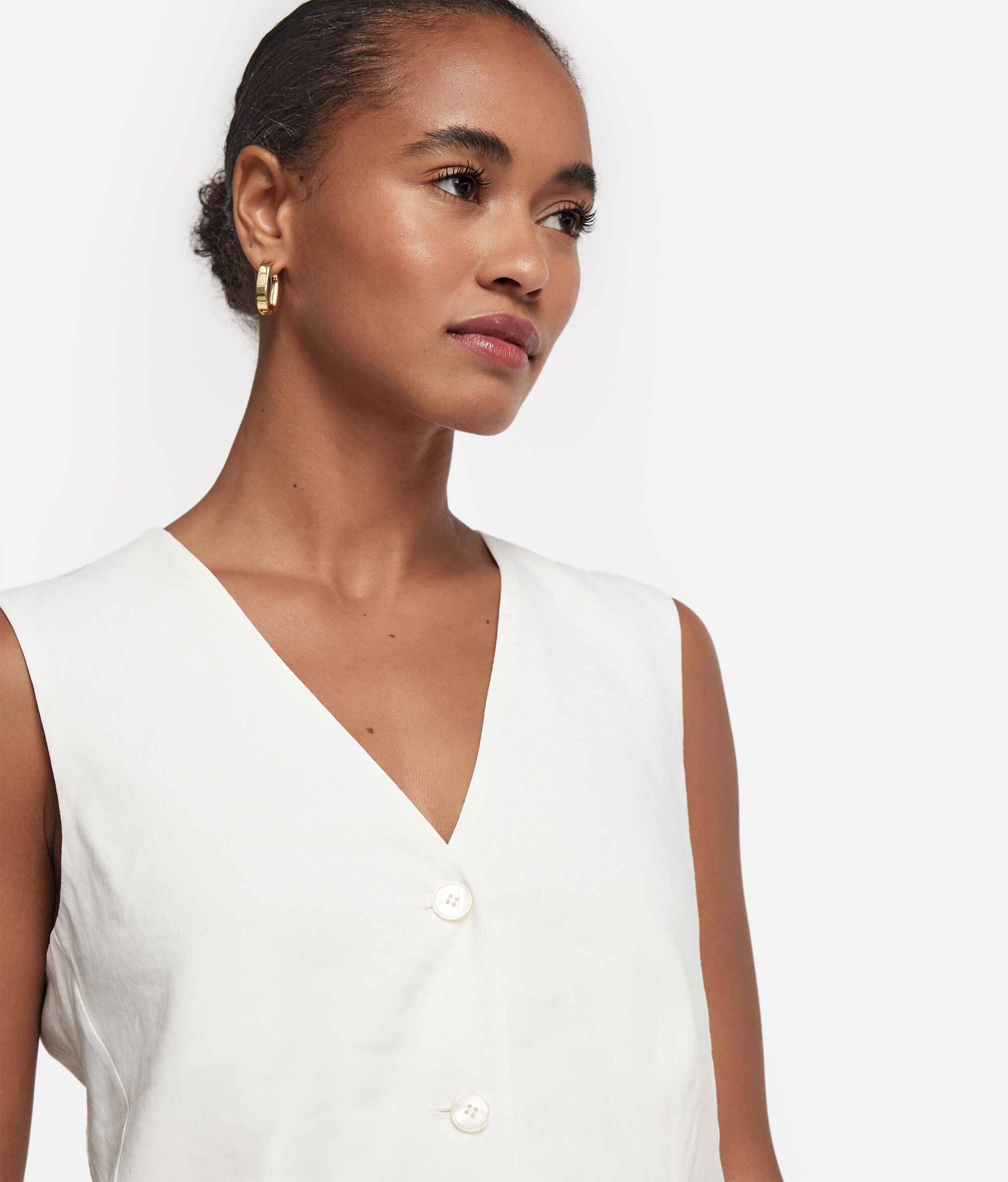 Linen and Viscose Gilet
