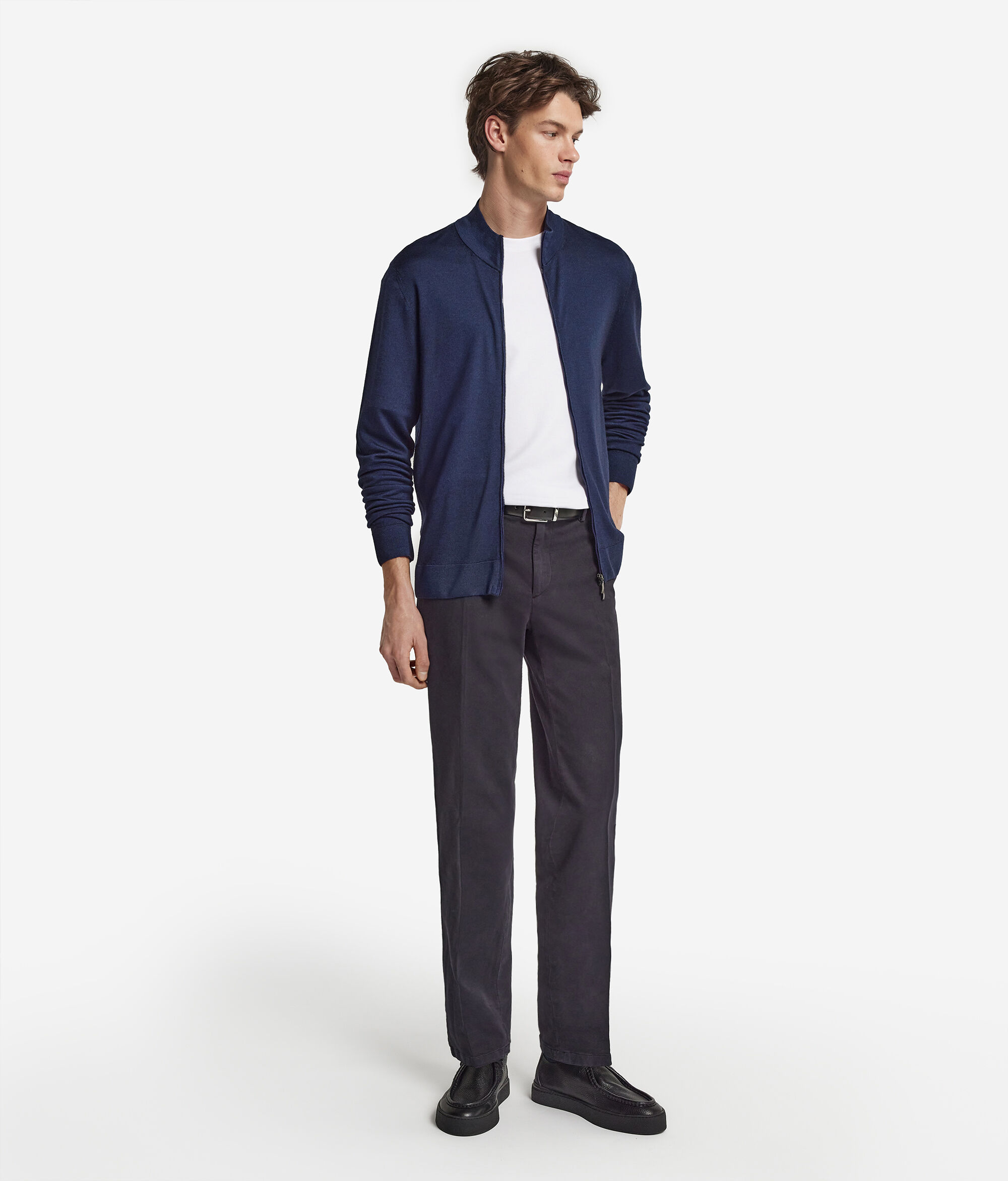 Cardigan mit Reißverschluss aus Kaschmir