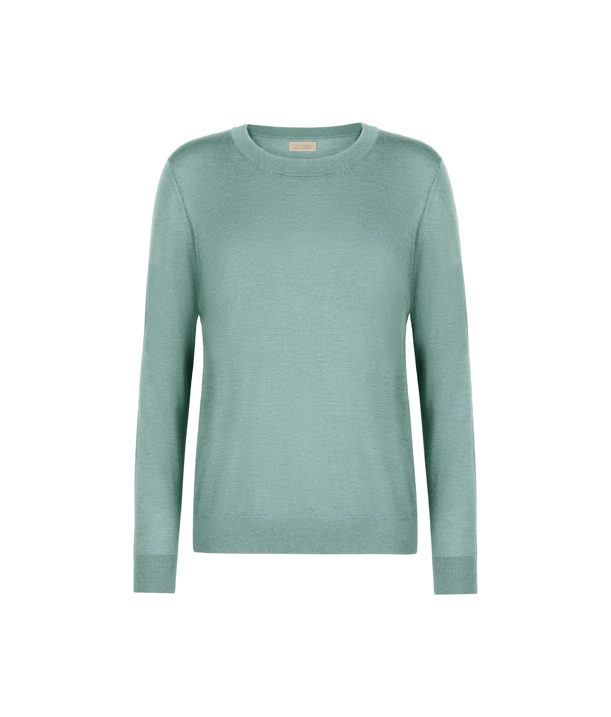 Jersey con cuello redondo de cashmere ultrafine