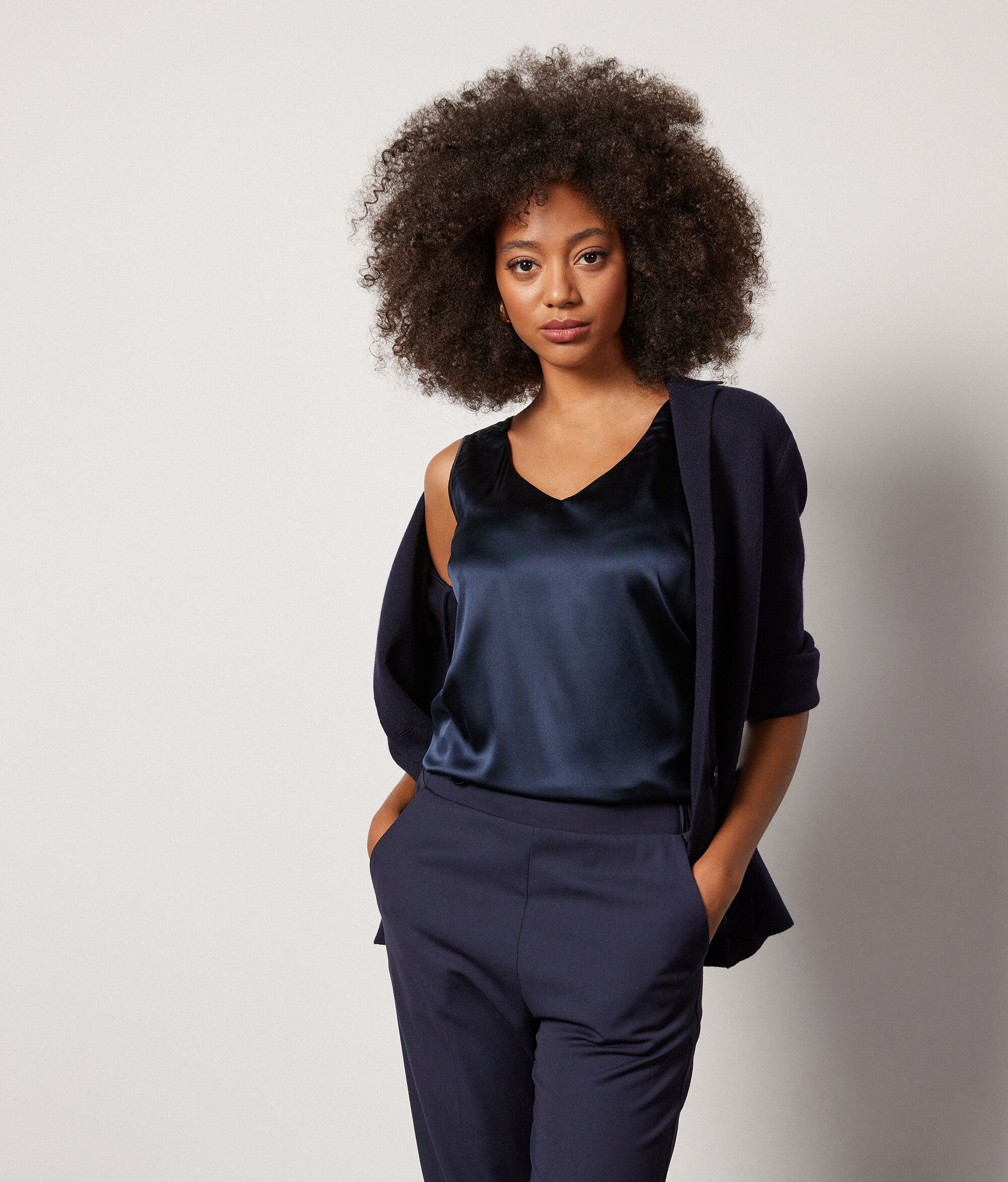 V-Neck Silk Camisole