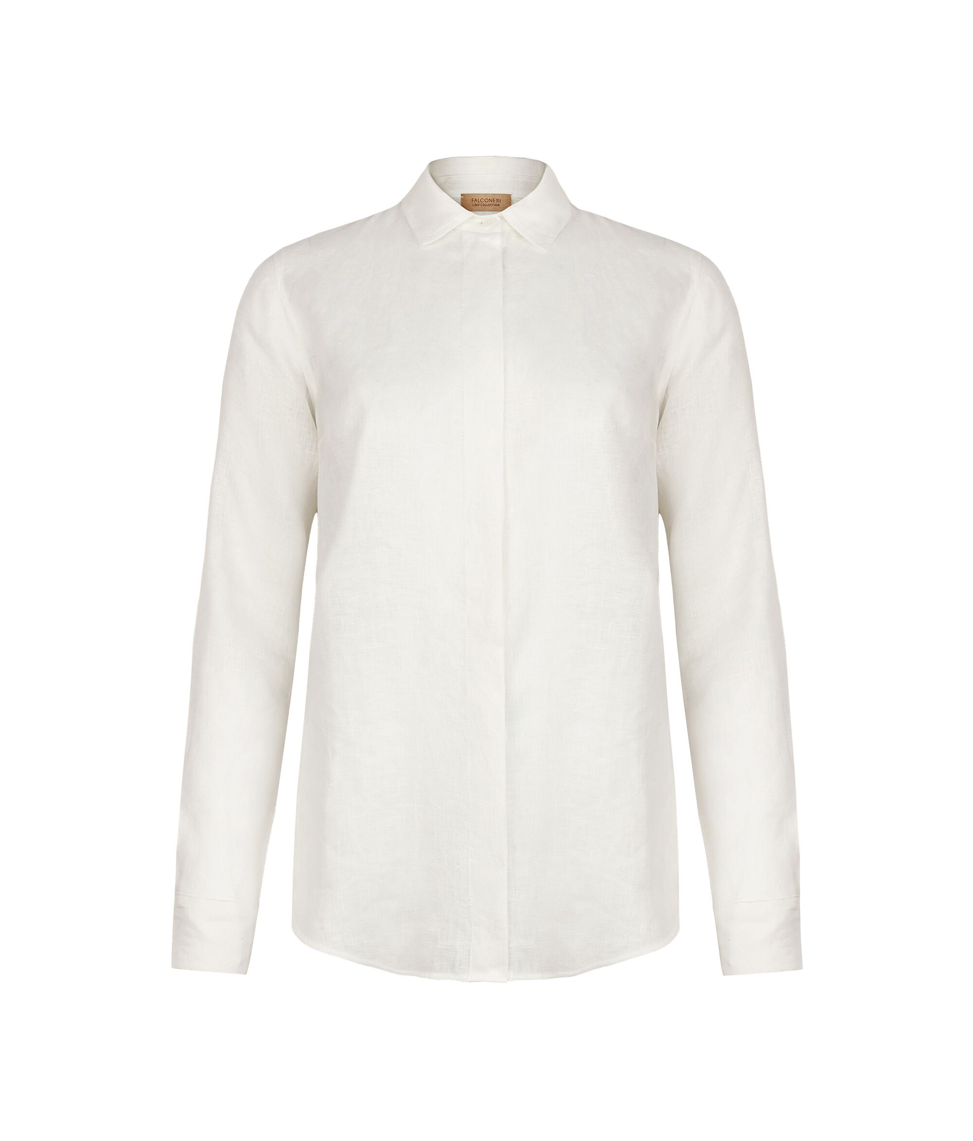 Long-Sleeved Linen Shirt