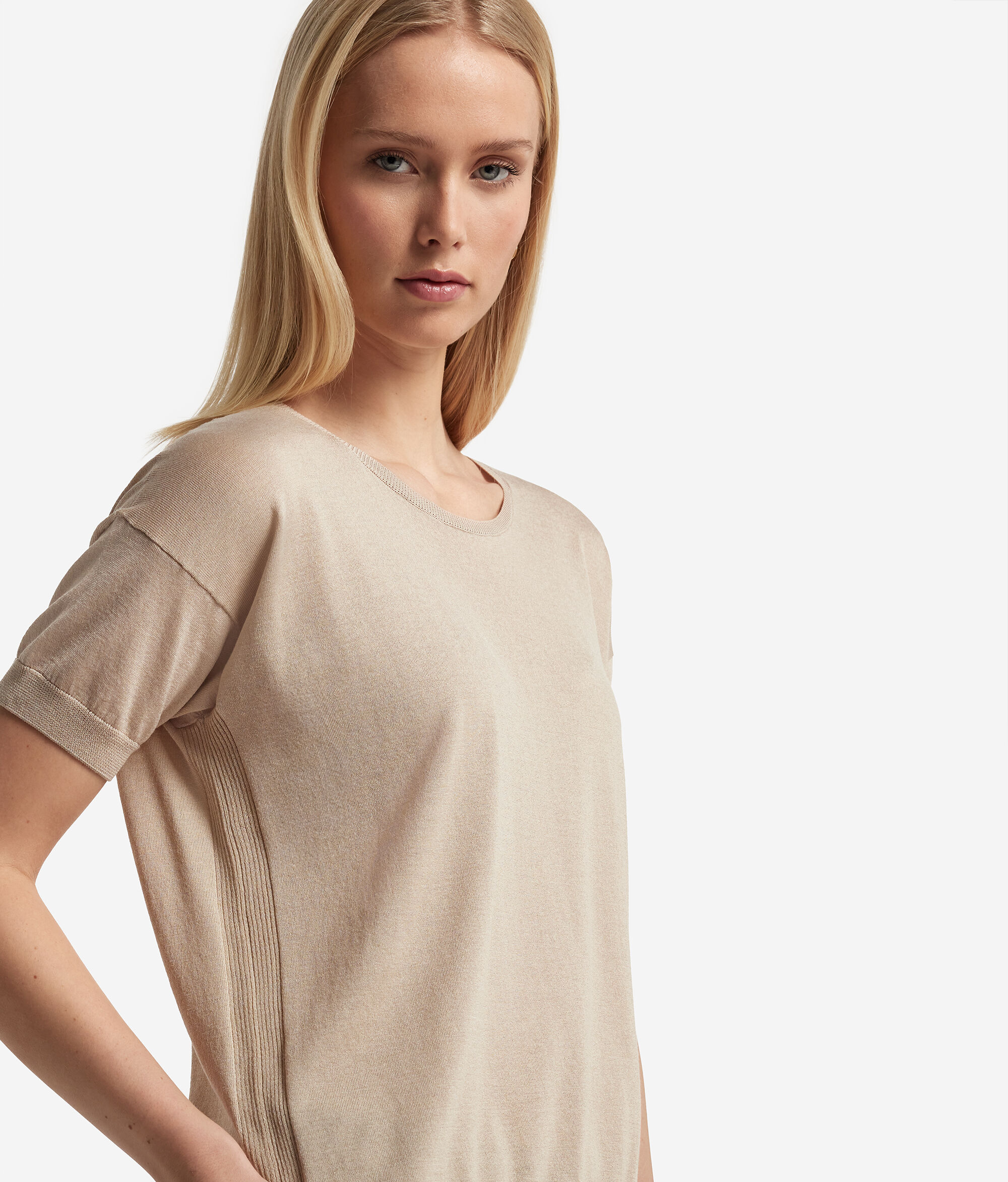 Silk and Cotton Round-Neck Jumper