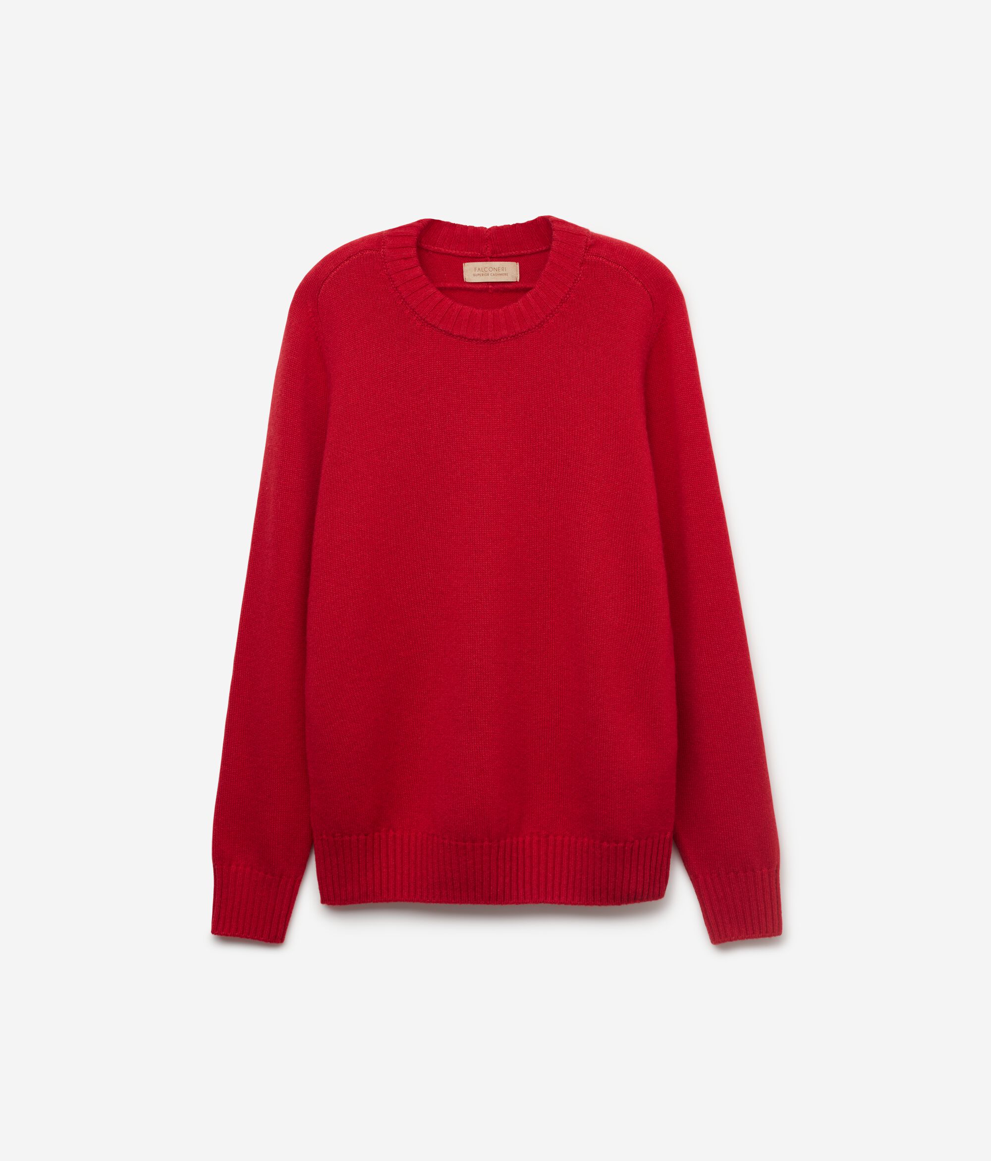 Maglia Girocollo con Spalla Martello in Cashmere Ultrasoft