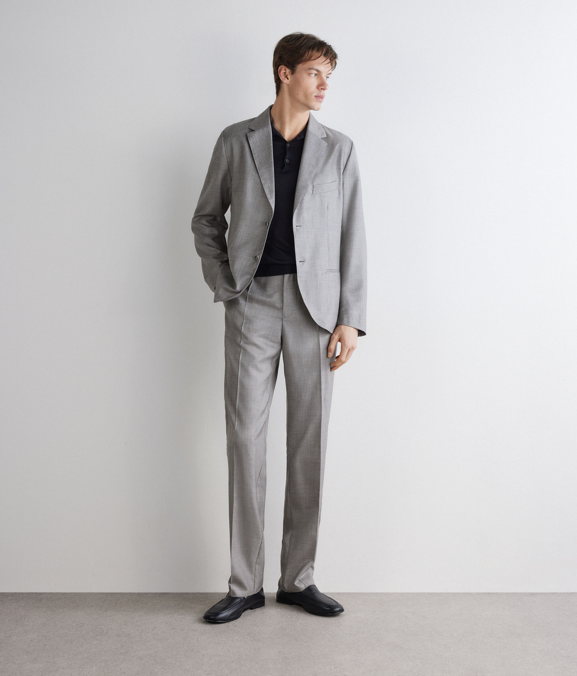 Veste à boutonnage simple en cachemire et soie