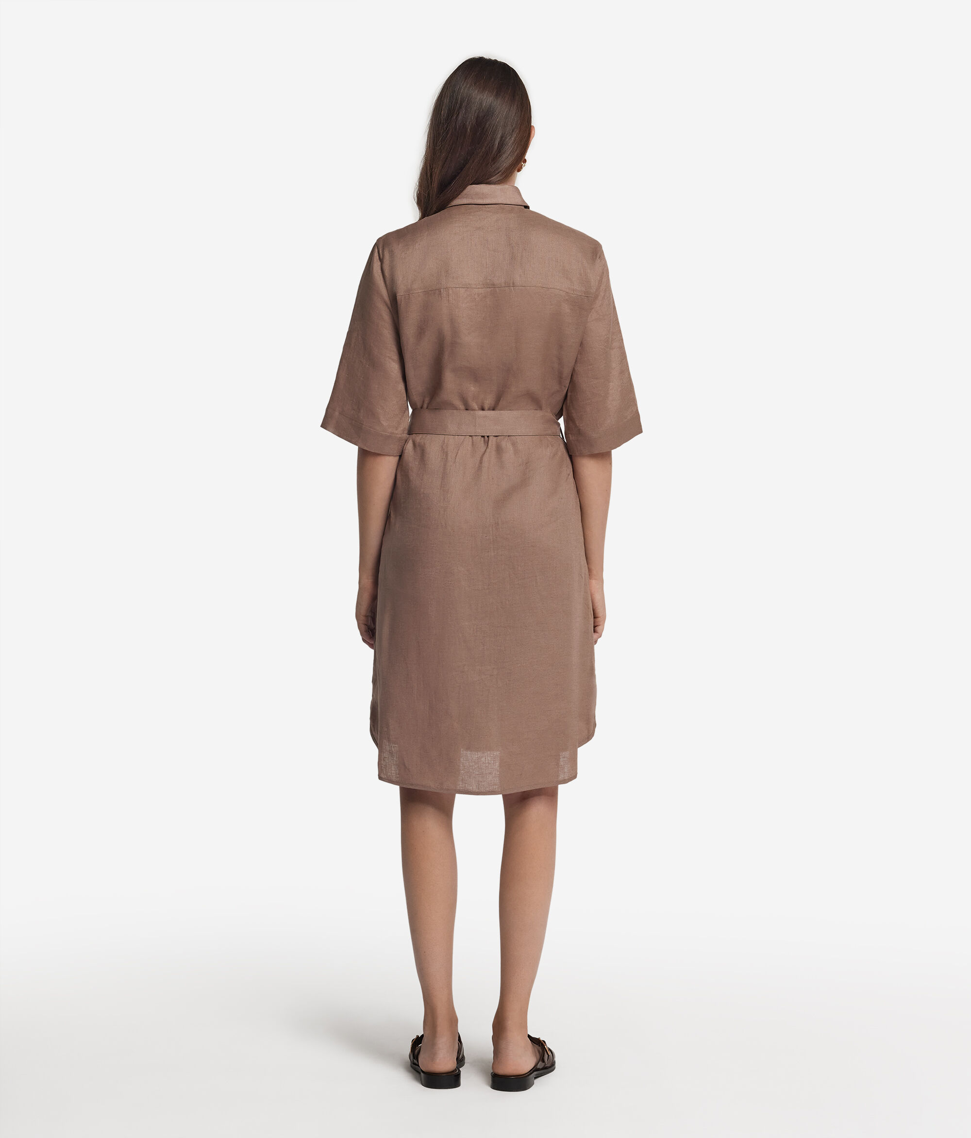 Linen shirtdress