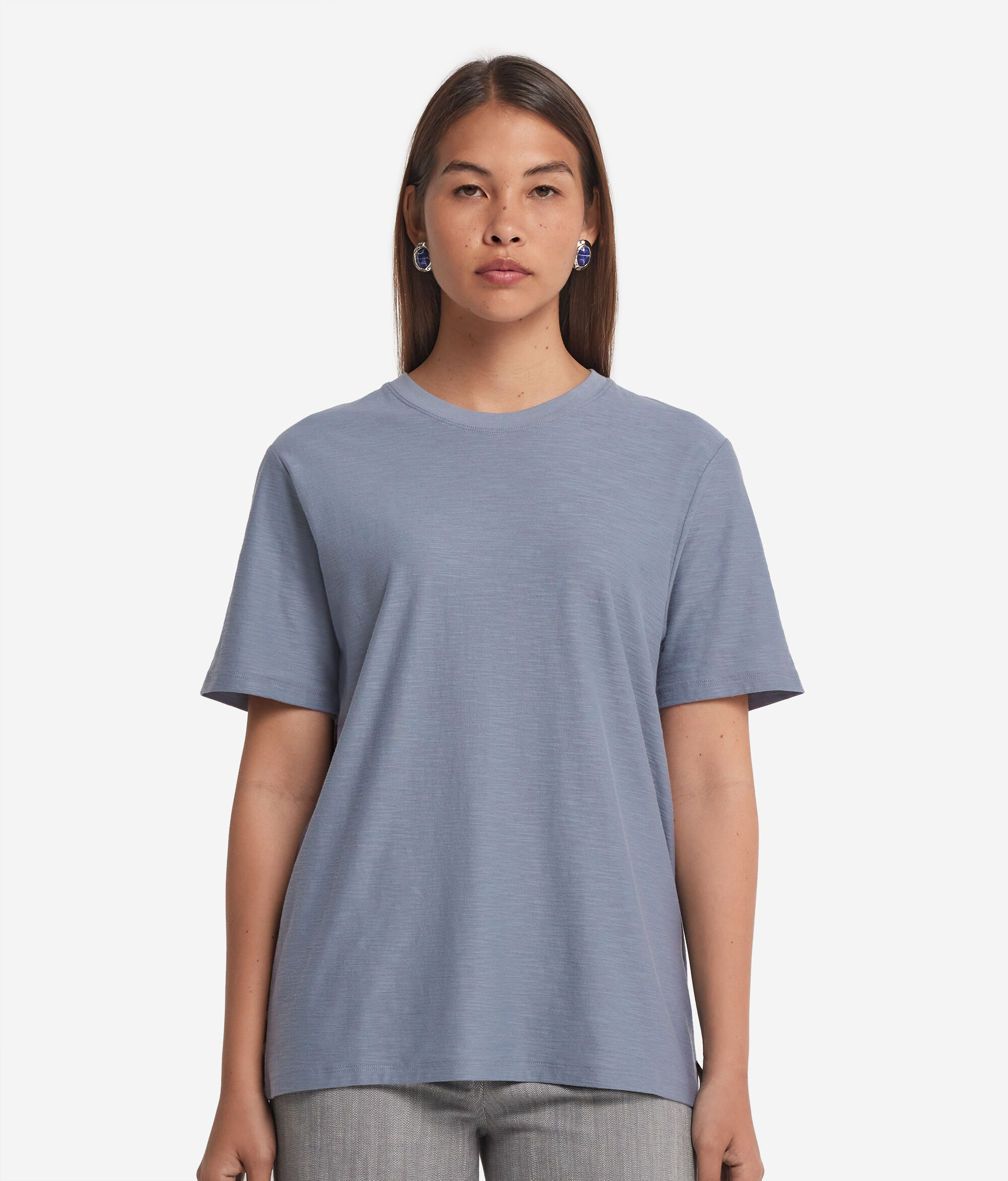 Short-Sleeved Round-Neck Cotton T-Shirt