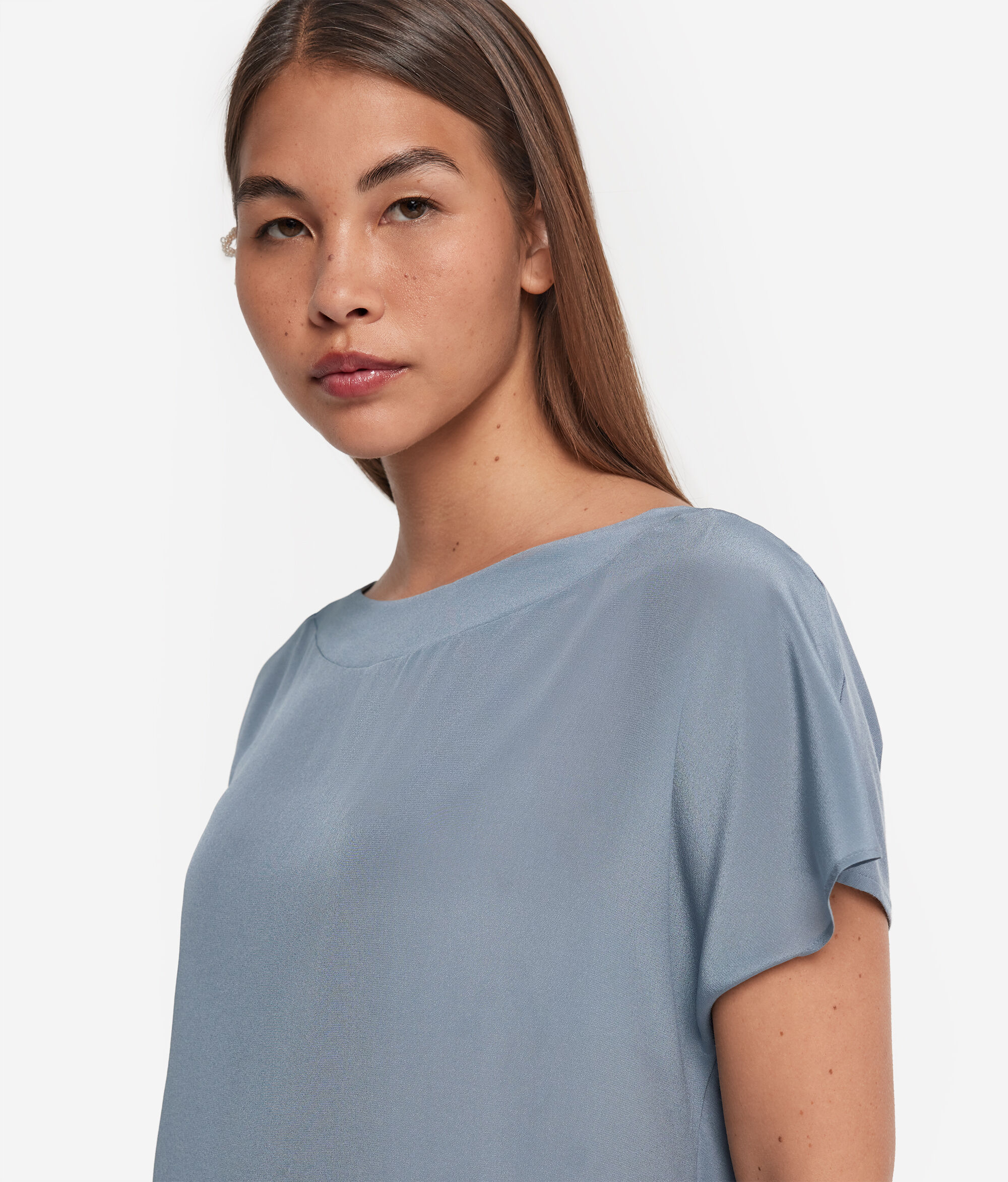 Silk and Modal Boat-Neck T-Shirt
